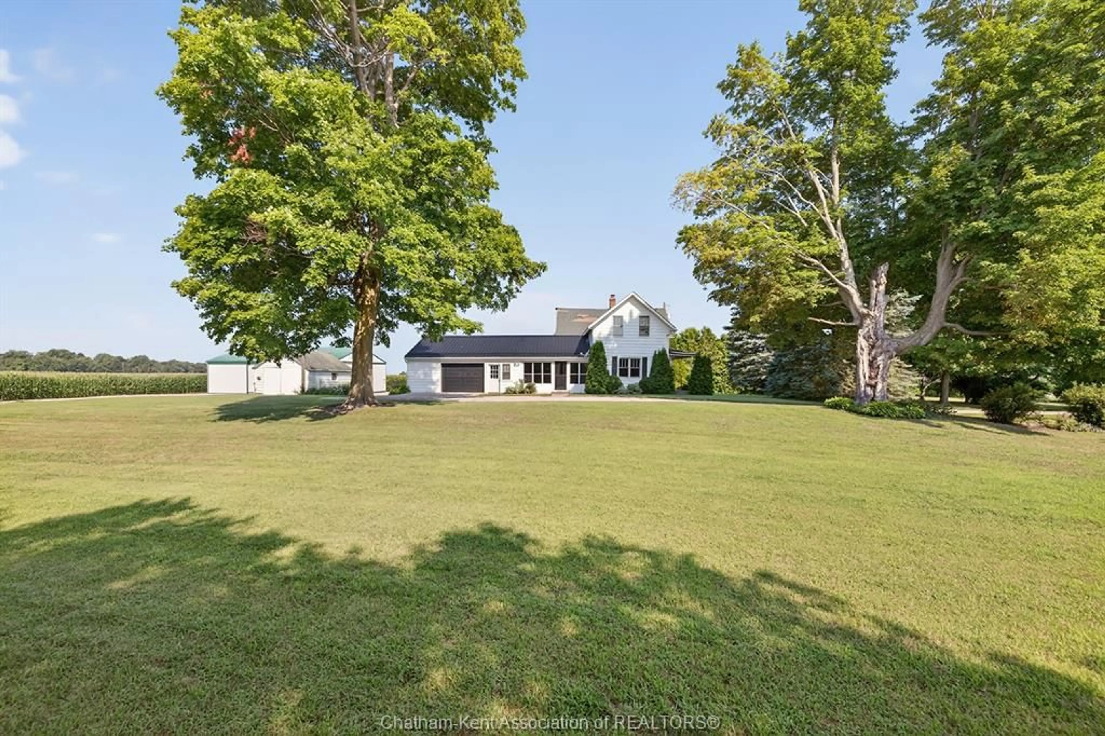 A pic from outside/outdoor area/front of a property/back of a property/a pic from drone, water/lake/river/ocean view for 20068 Bury Rd, Highgate Ontario N0P 1T0