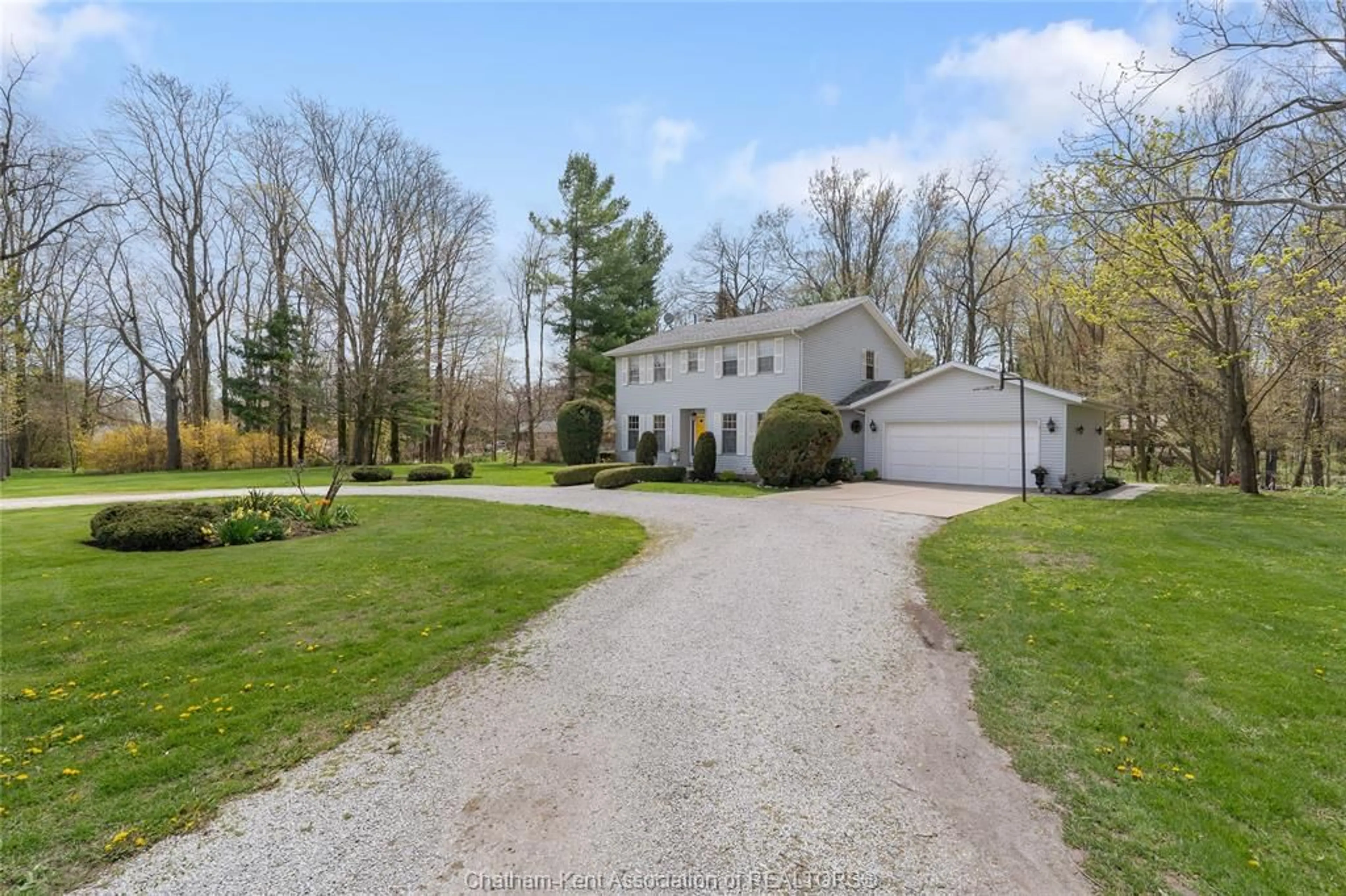 A pic from outside/outdoor area/front of a property/back of a property/a pic from drone, street for 19196 Douglas Rd, Cedar Springs Ontario N0P 1A0