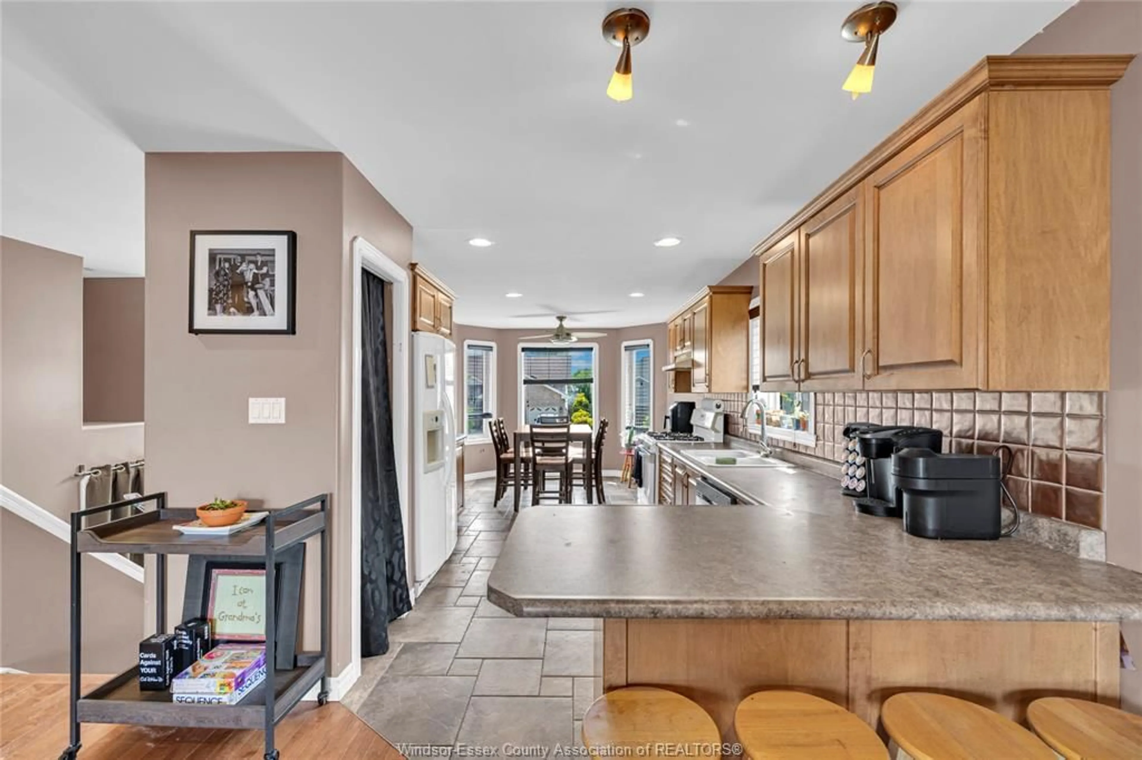 Open concept kitchen, ceramic/tile floor for 2351 NORCREST, Windsor Ontario N8P 1V3