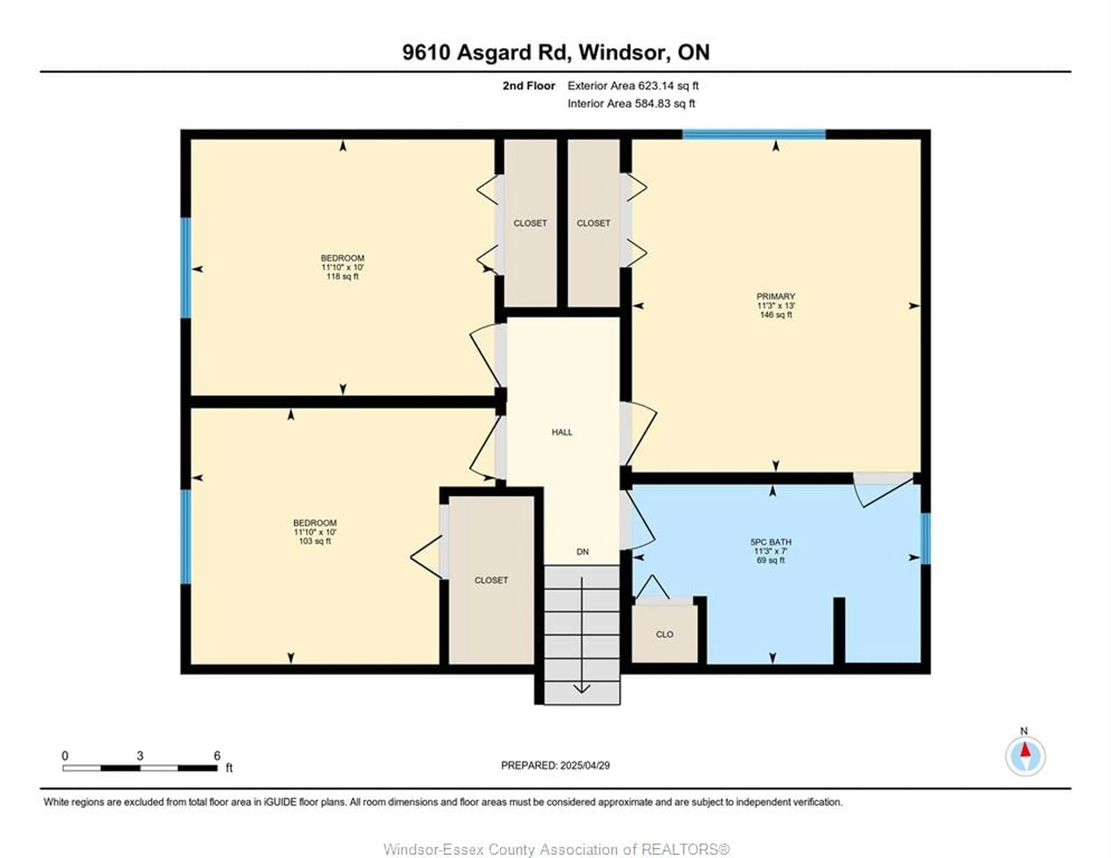 Floor plan for 9610 ASGARD RD, Windsor Ontario N8R 1E2