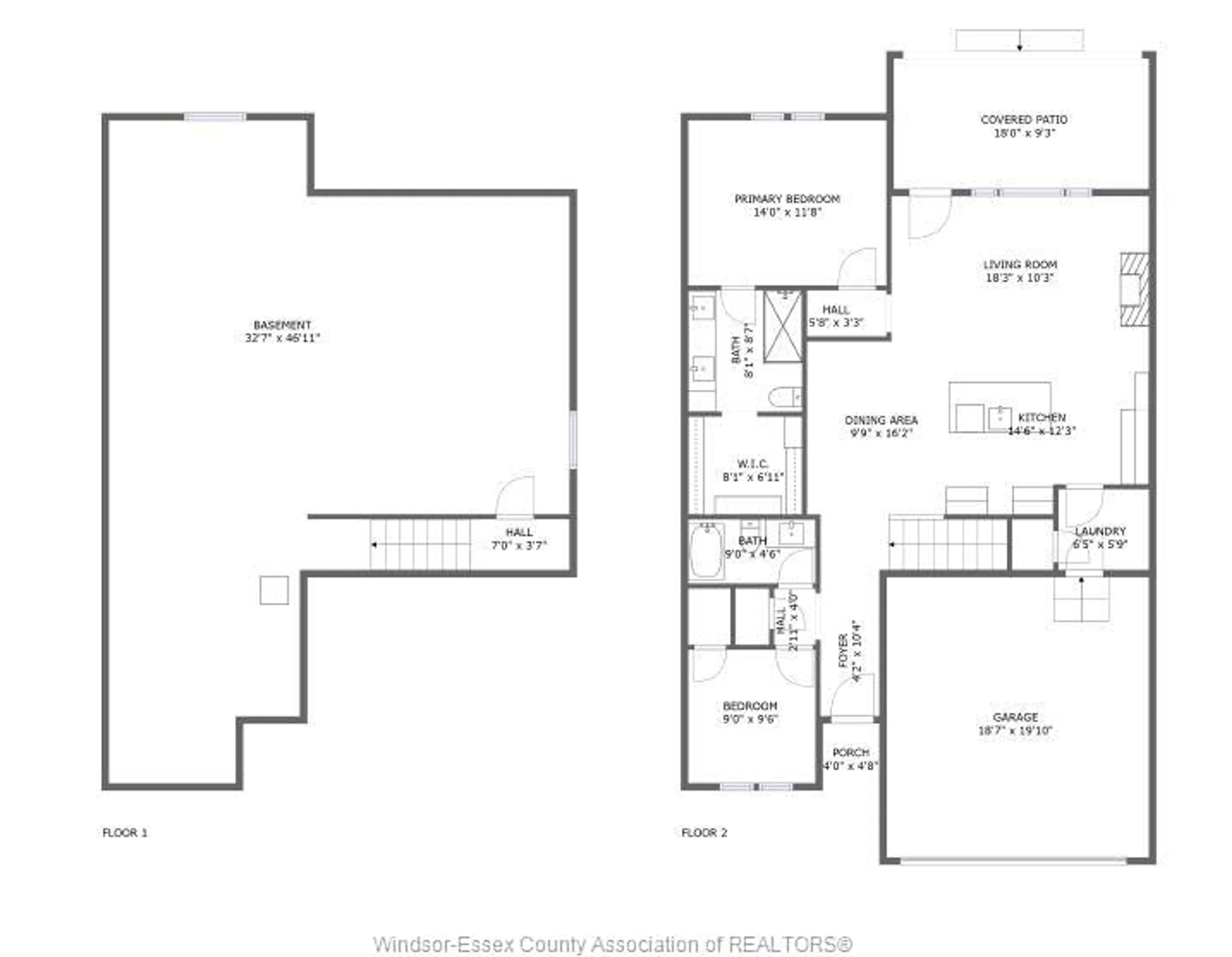 Floor plan for 46 MULBERRY Crt, Amherstburg Ontario N9V 1N3