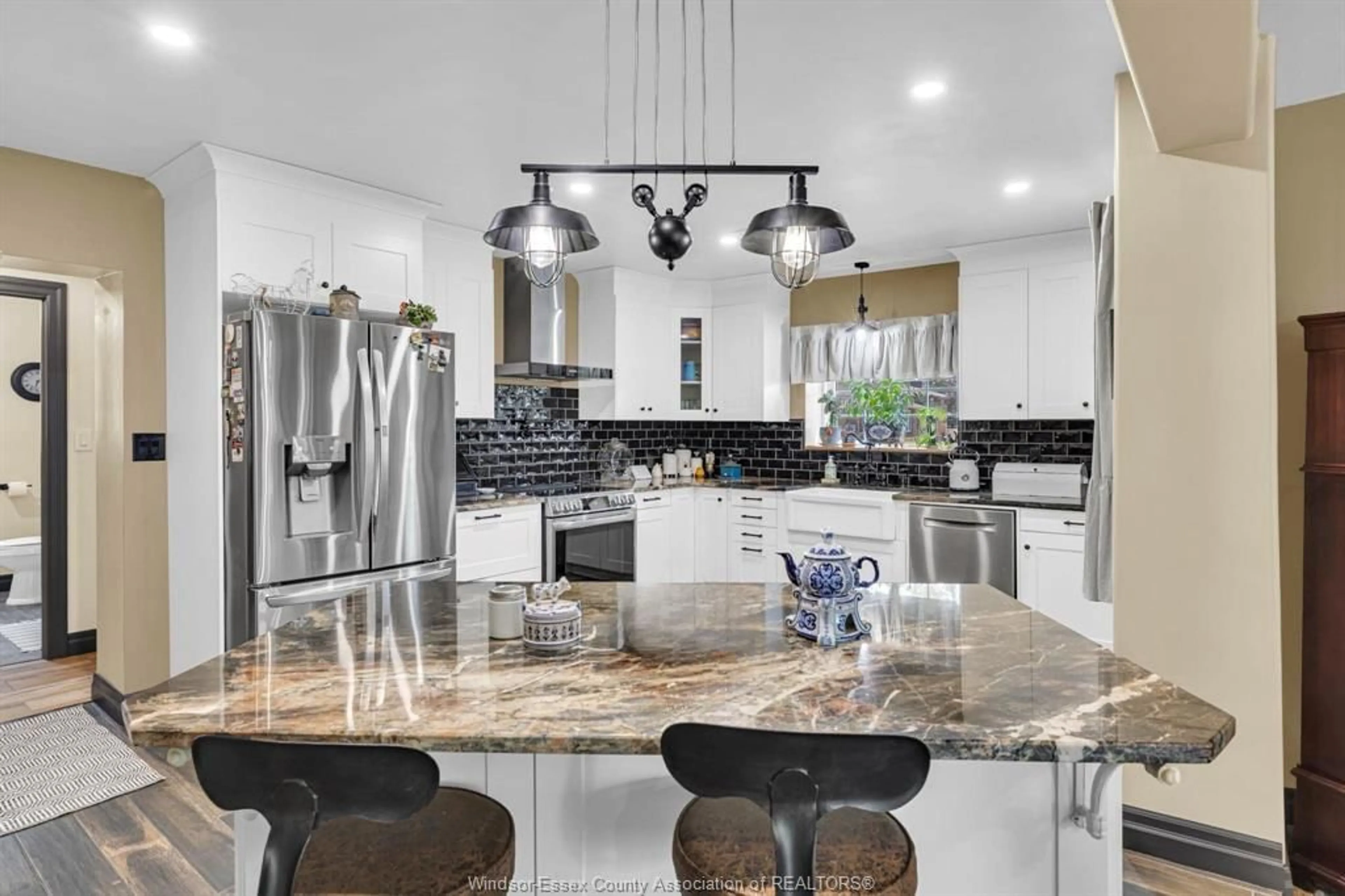 Contemporary kitchen, ceramic/tile floor for 458 COUNTY RD 34, Cottam Ontario N8M 2X5