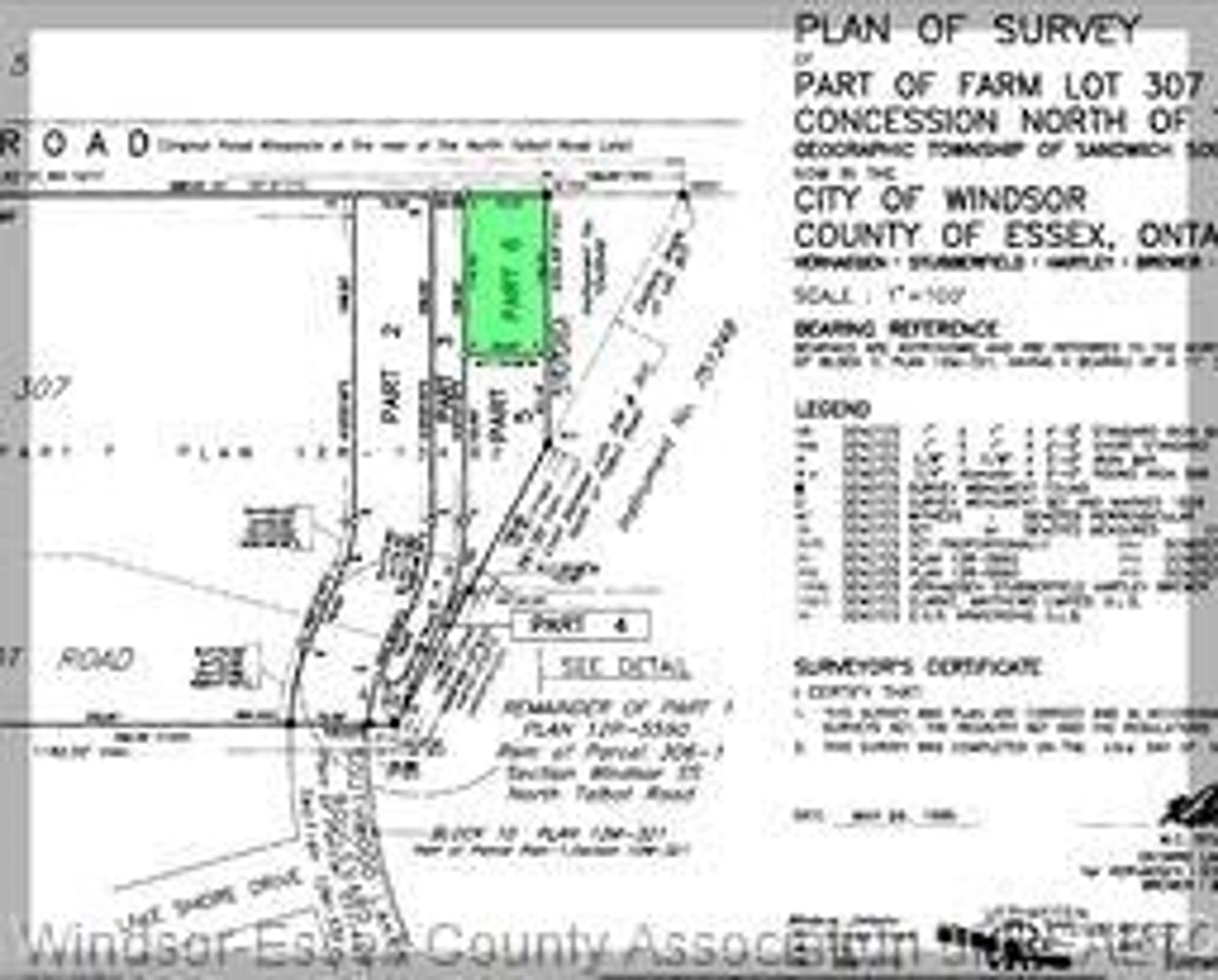 Picture of a map for 1067 NORTH TALBOT, Windsor Ontario N9G 1M8