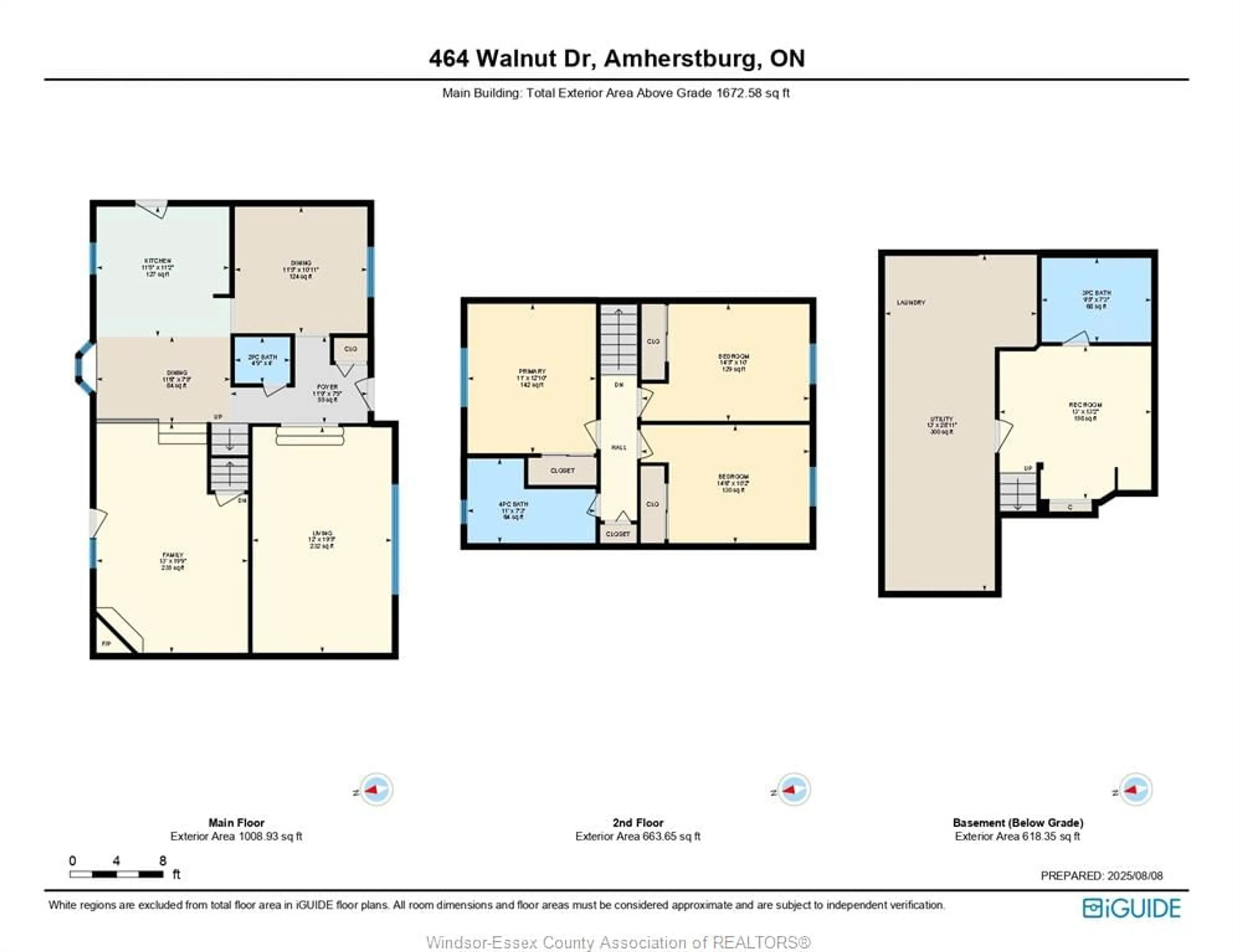 Floor plan for 464 WALNUT Dr, Amherstburg Ontario N9V 3C5