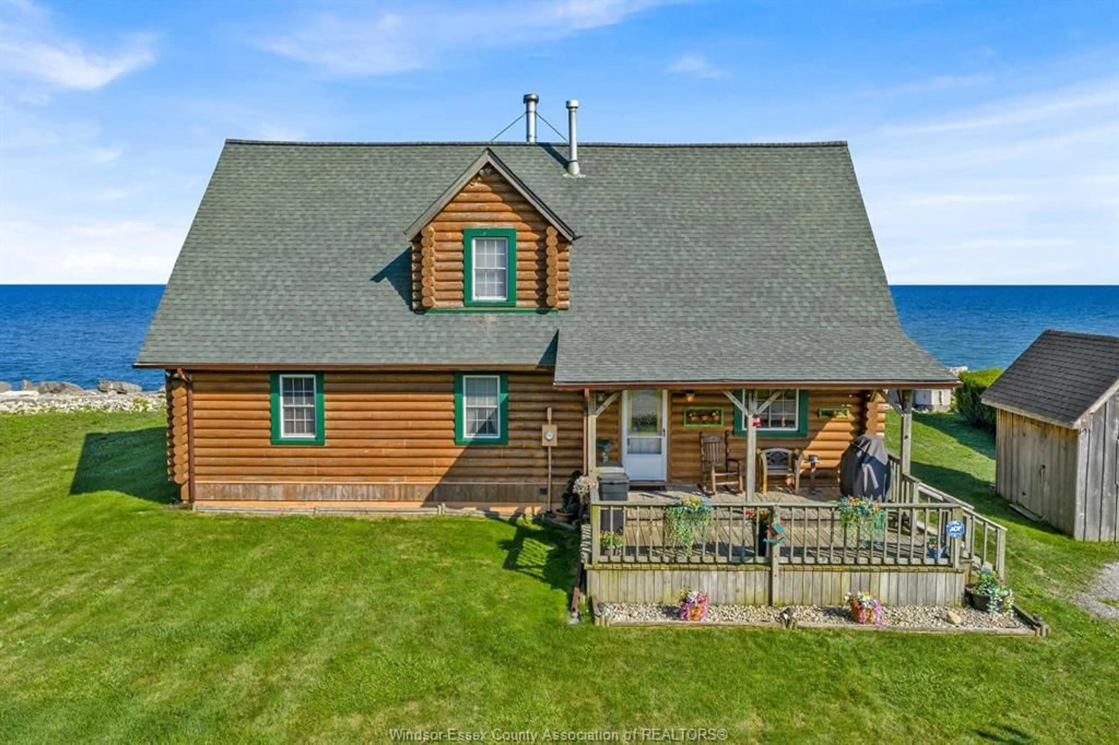 A pic from outside/outdoor area/front of a property/back of a property/a pic from drone, water/lake/river/ocean view for 226 Cotterie Park, Leamington Ontario N0P 2P0