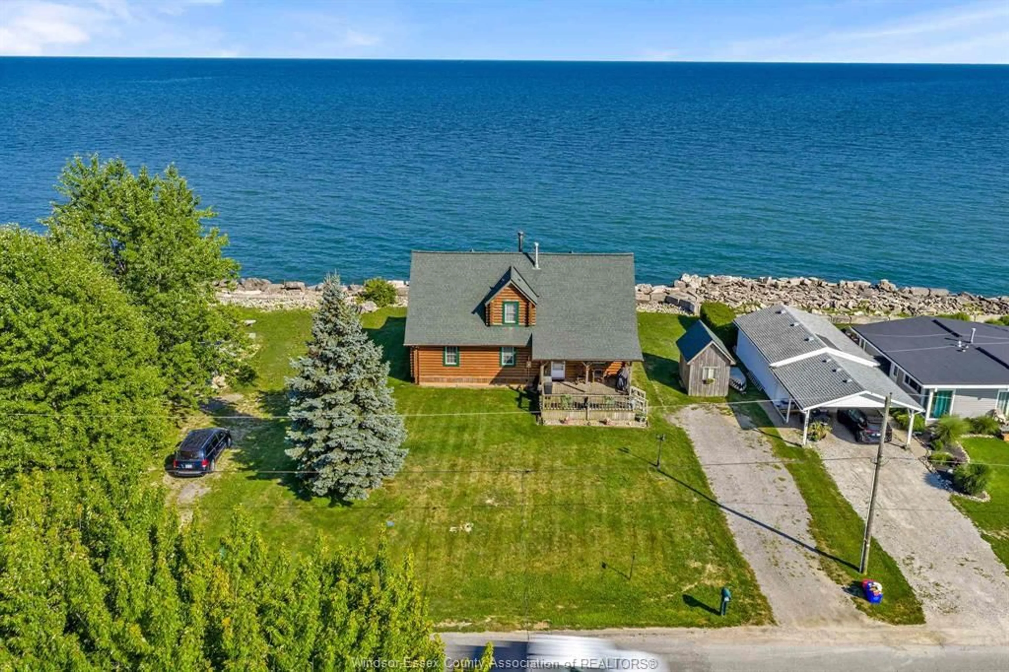 A pic from outside/outdoor area/front of a property/back of a property/a pic from drone, water/lake/river/ocean view for 226 Cotterie Park, Leamington Ontario N0P 2P0