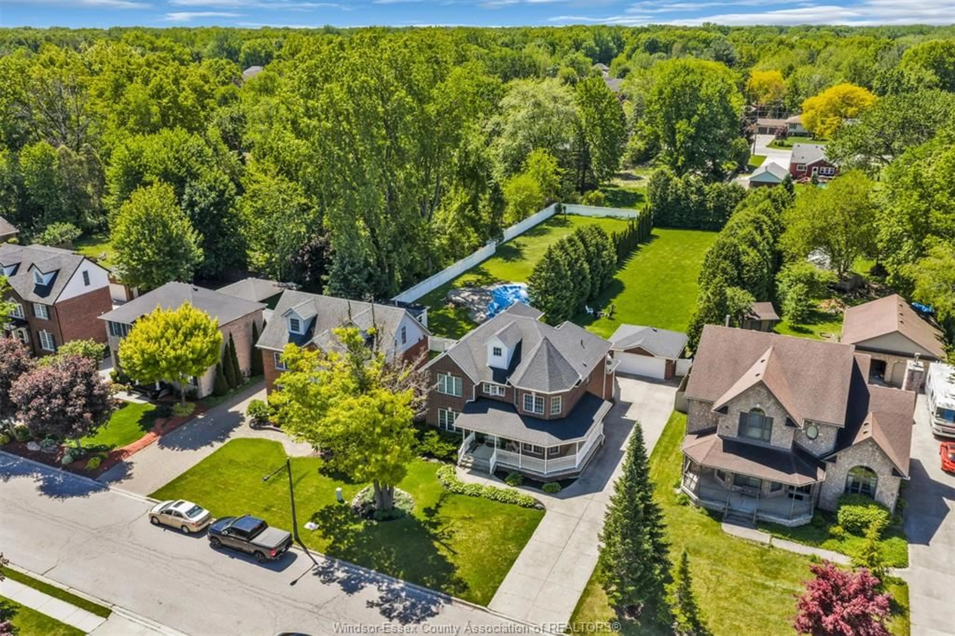 A pic from outside/outdoor area/front of a property/back of a property/a pic from drone, water/lake/river/ocean view for 1210 MONTY Ave, LaSalle Ontario N9J 3S2