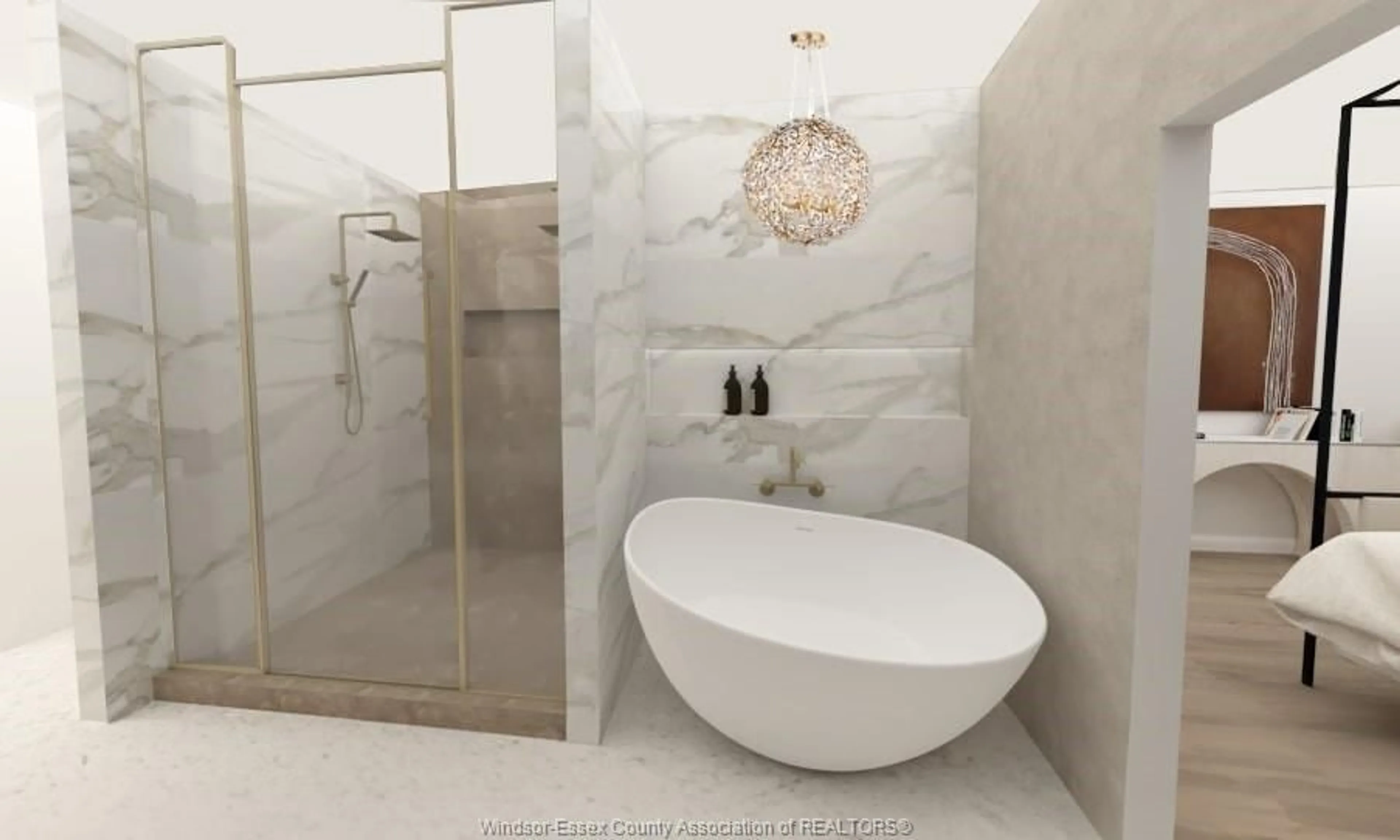 Contemporary bathroom, ceramic/tile floor for 3580 Oke Dr, LaSalle Ontario N9J 0E9