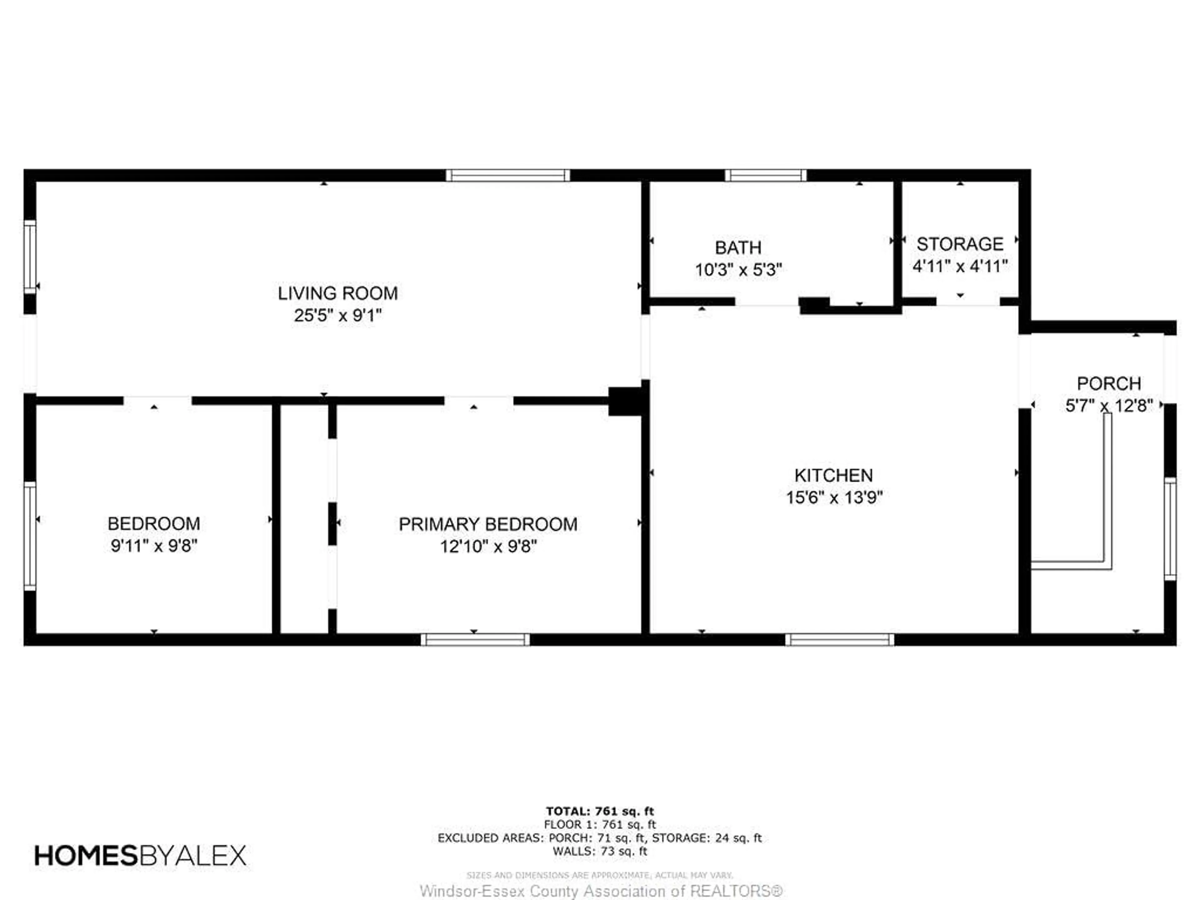 Floor plan for 1091 MARION Ave, Windsor Ontario N9A 2J3