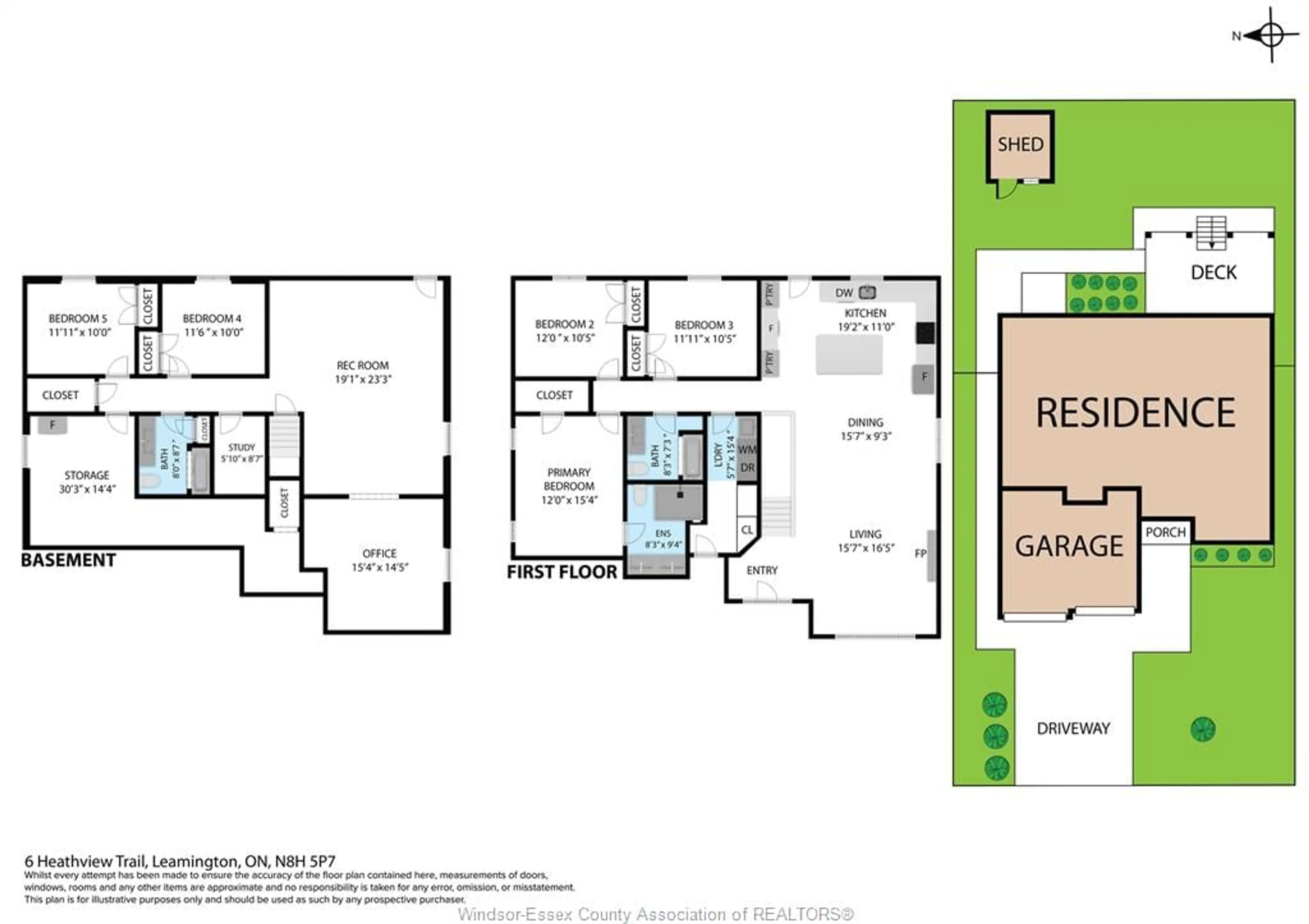 Floor plan for 6 HEATHVIEW Trail, Leamington Ontario N8H 0G3