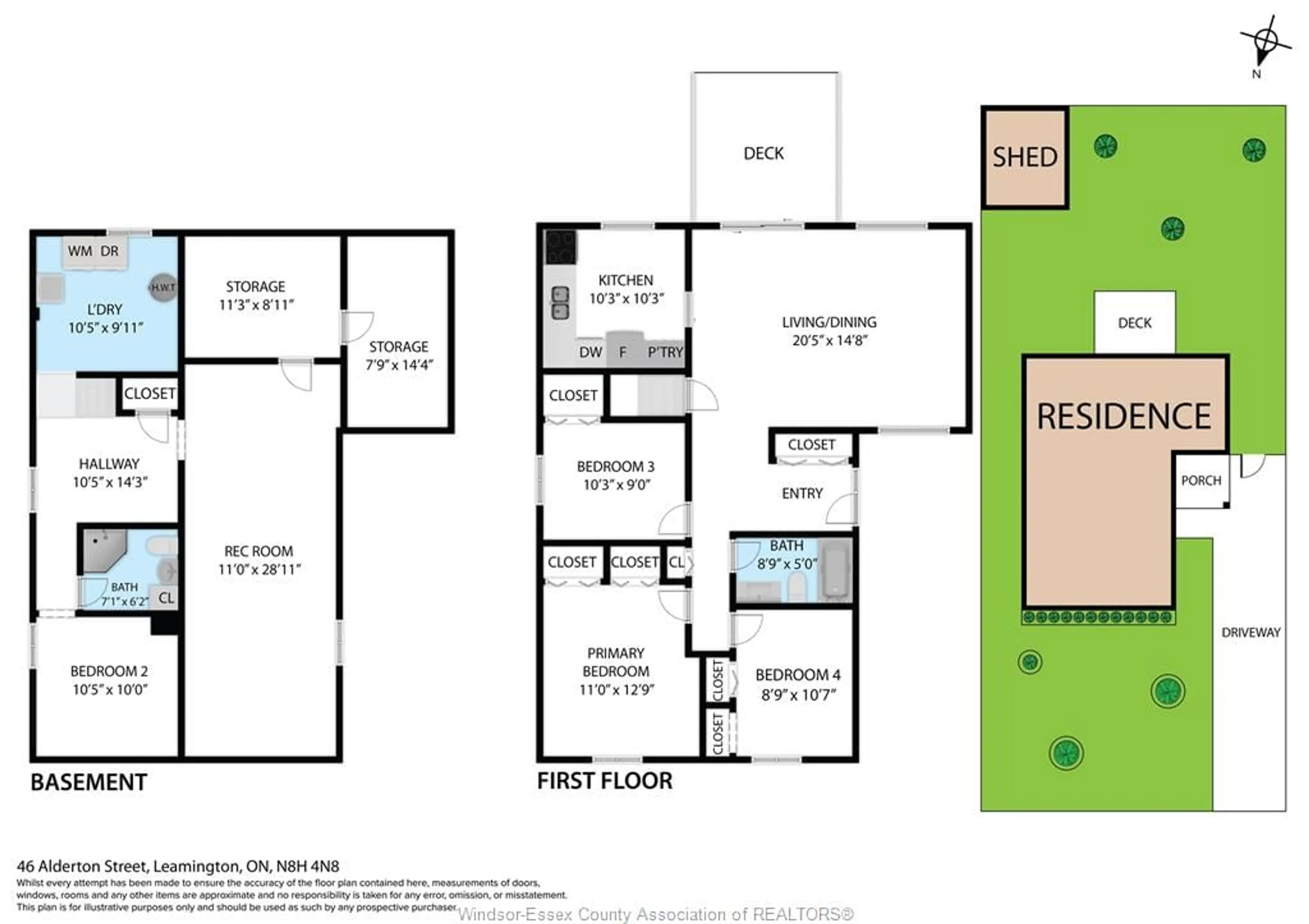 Floor plan for 46 ALDERTON, Leamington Ontario N8H 4N8