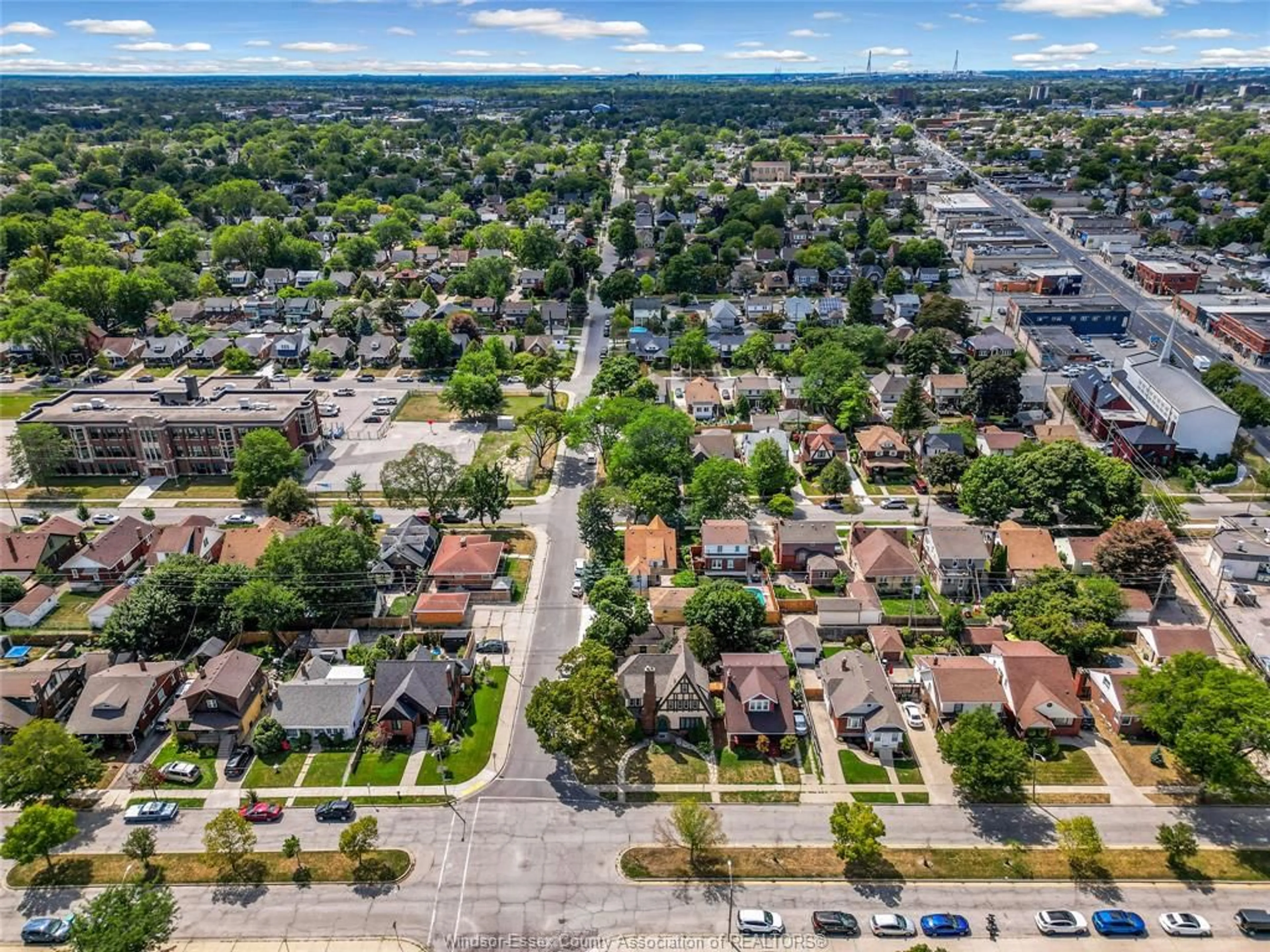 A pic from outside/outdoor area/front of a property/back of a property/a pic from drone, street for 2195 Kildare Rd, Windsor Ontario N8W 2W9