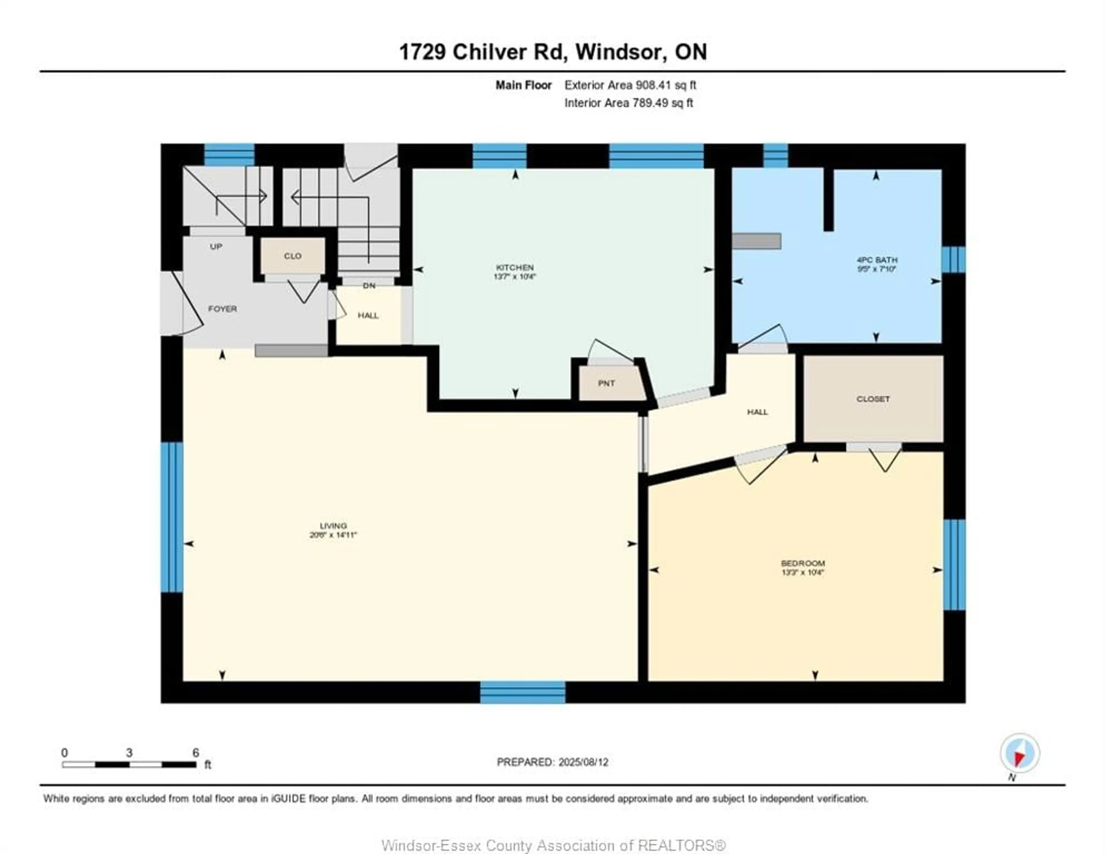 Floor plan for 1729 CHILVER Rd, Windsor Ontario N8W 2T7