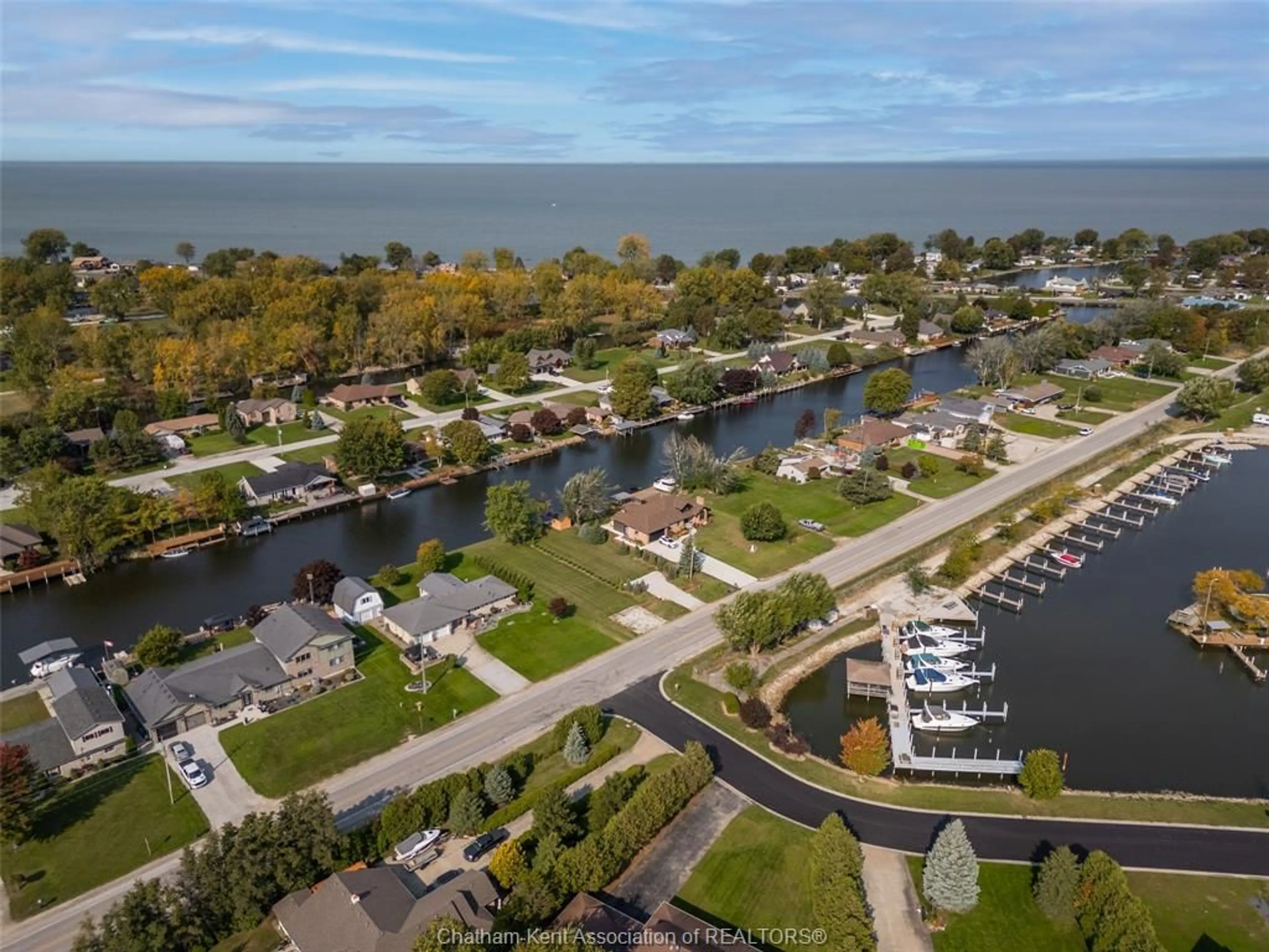 A pic from outside/outdoor area/front of a property/back of a property/a pic from drone, water/lake/river/ocean view for 705 Tisdelle Dr, Lakeshore Ontario N0P 2L0