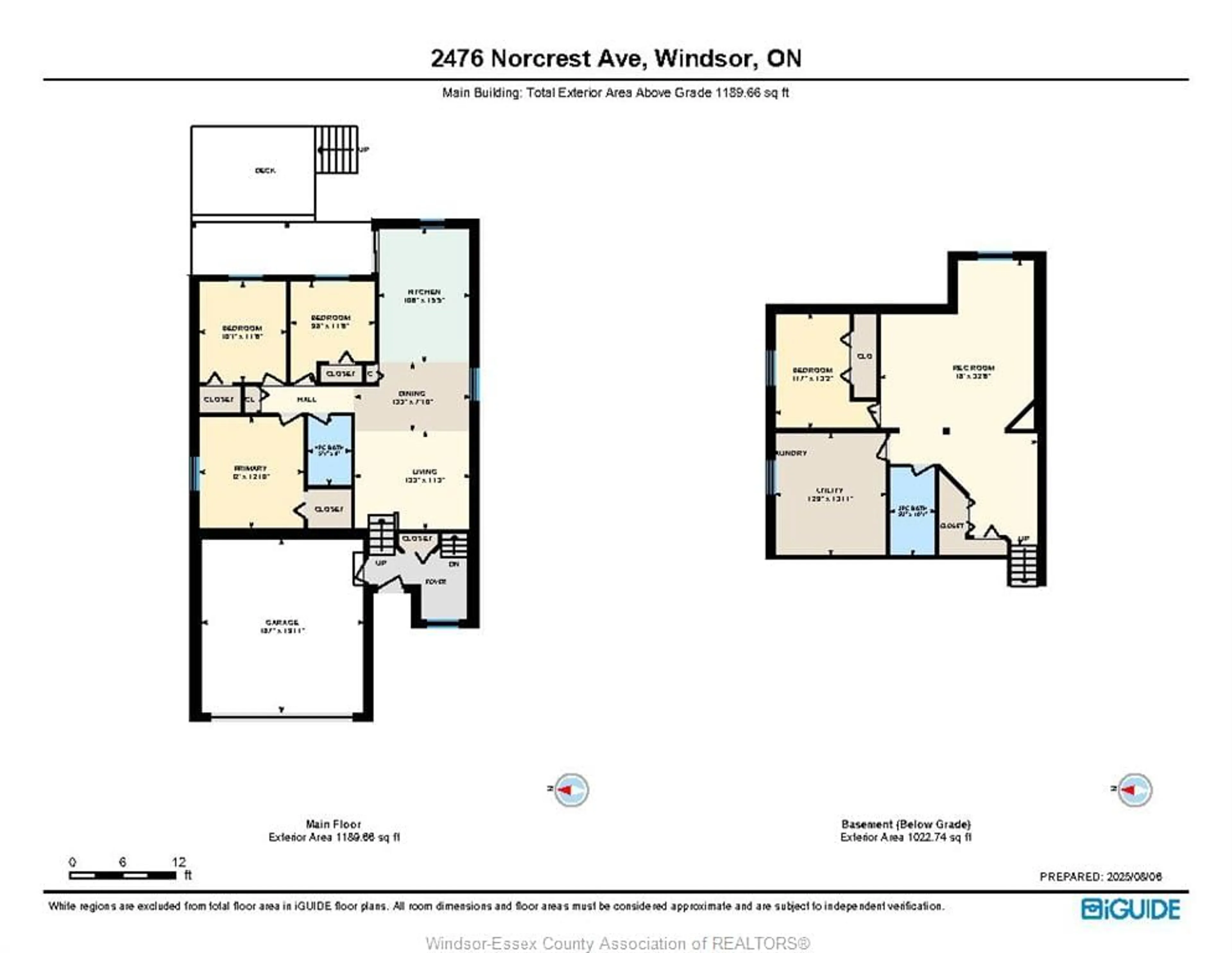 Floor plan for 2476 NORCREST Ave, Windsor Ontario N8P 1V3
