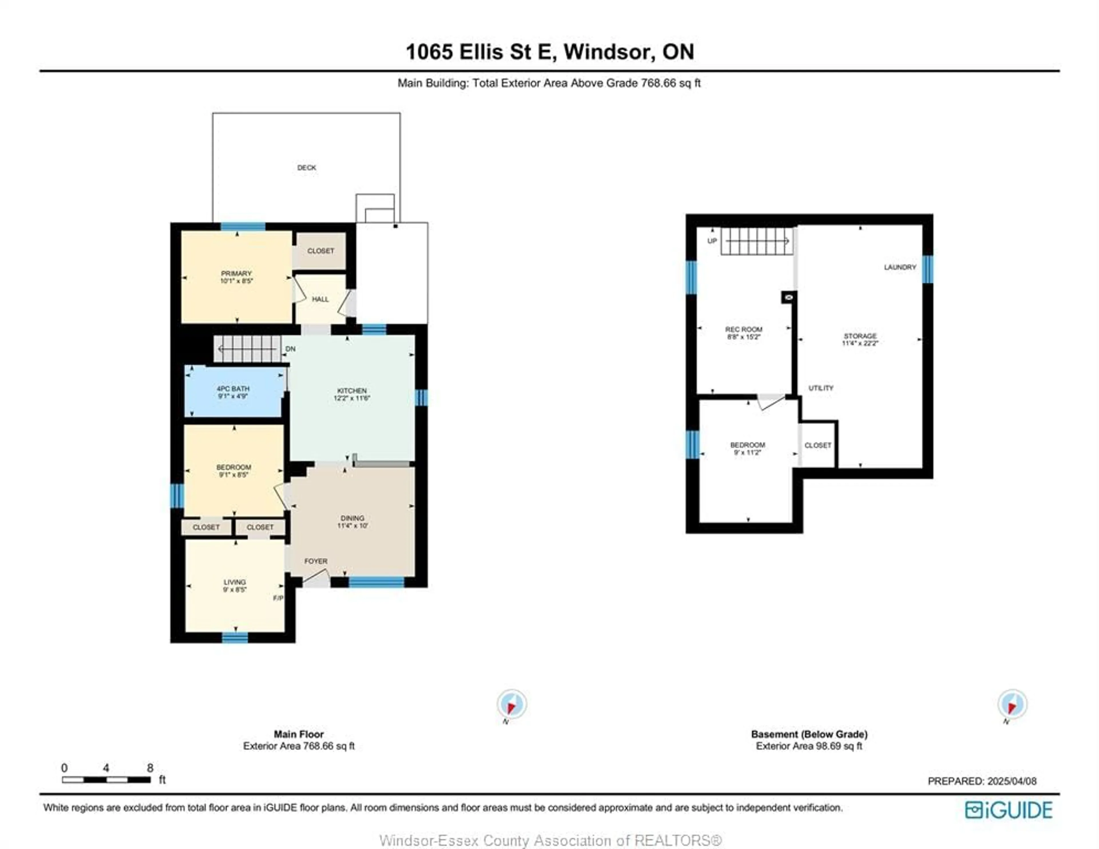 Floor plan for 1065 ELLIS St, Windsor Ontario N8X 2J2