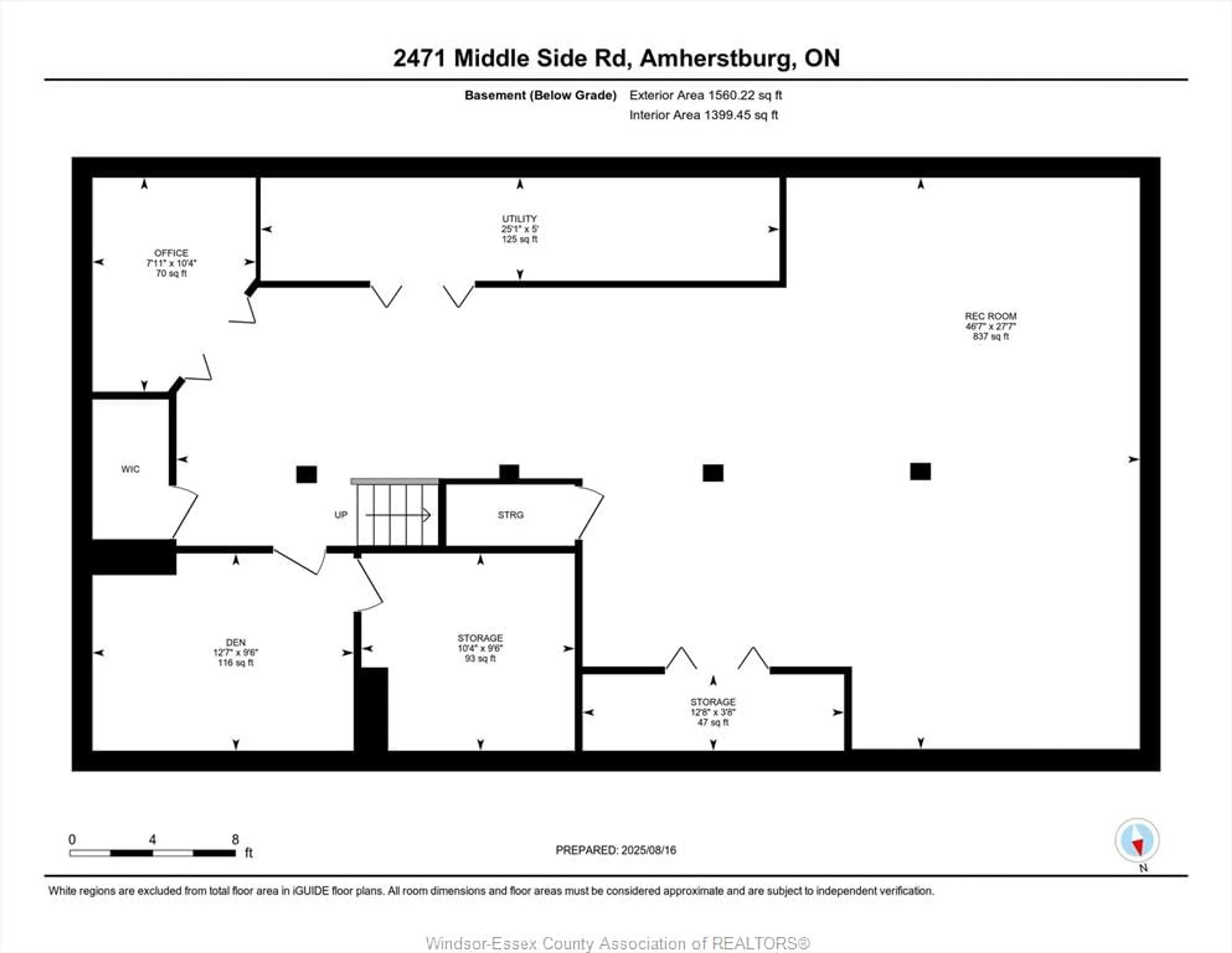 Floor plan for 2471 MIDDLE SIDE ROAD, Amherstburg Ontario N9V 2Y9