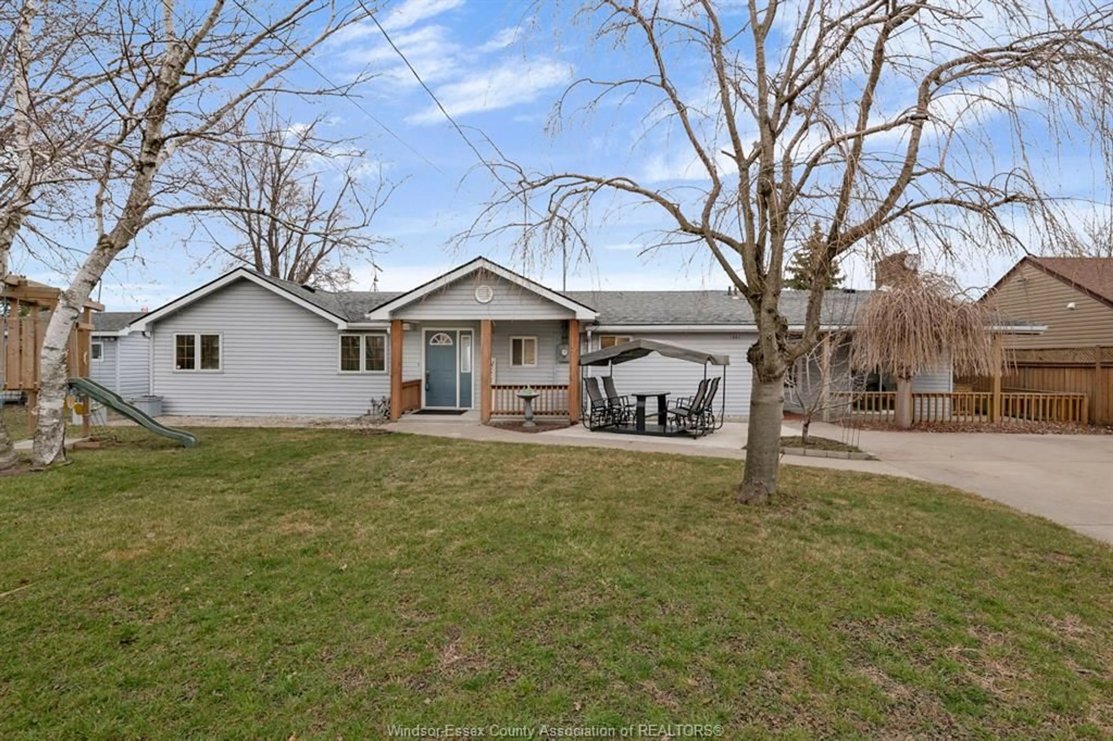 A pic from outside/outdoor area/front of a property/back of a property/a pic from drone, water/lake/river/ocean view for 1486 Caille, Belle River Ontario N0R 1A0