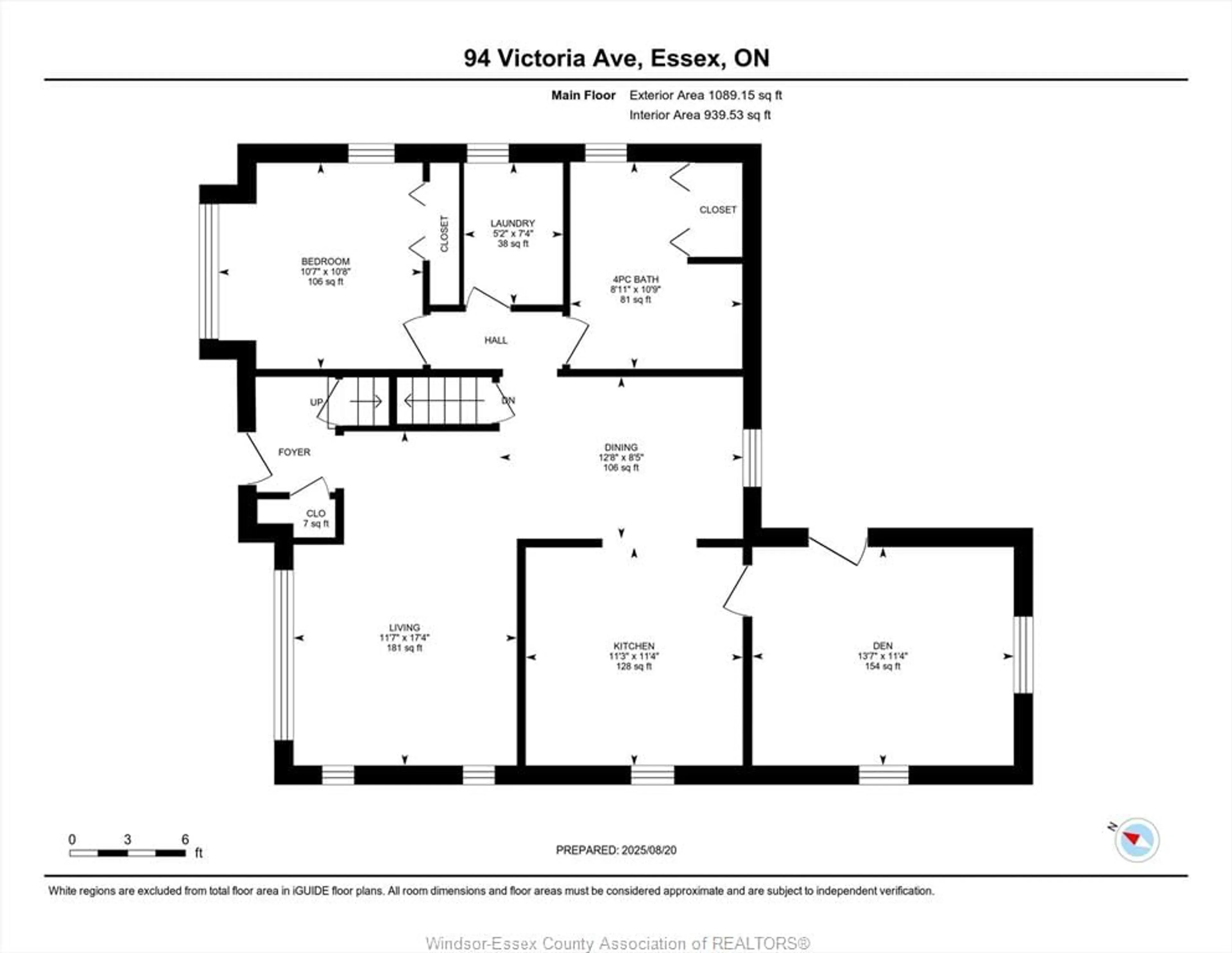 Floor plan for 94 VICTORIA, Essex Ontario N8M 1M8