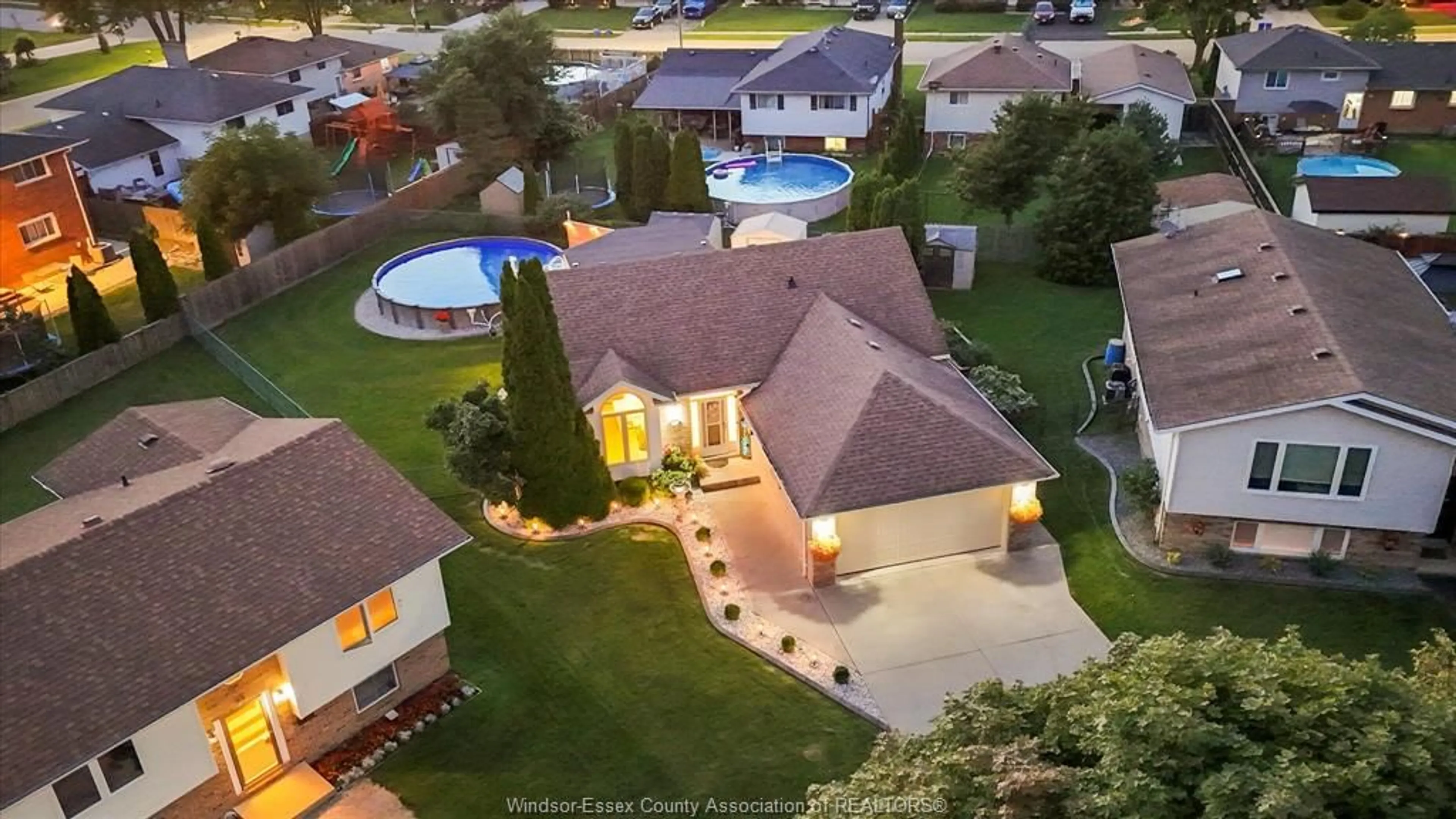A pic from outside/outdoor area/front of a property/back of a property/a pic from drone, street for 41 Mediterranean Ave, Amherstburg Ontario N9V 3X6