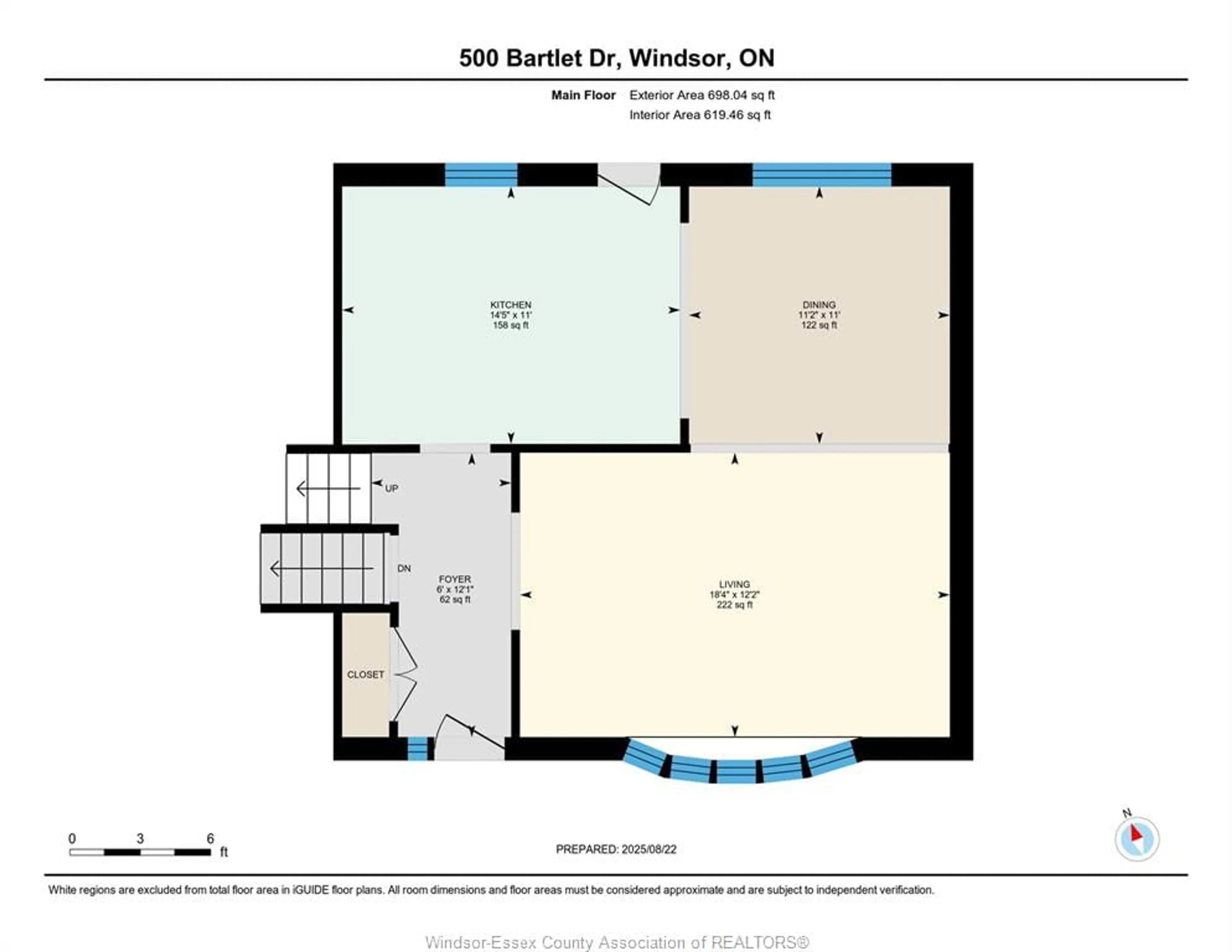 Floor plan for 500 Bartlet Dr, Windsor Ontario N9G 1V2