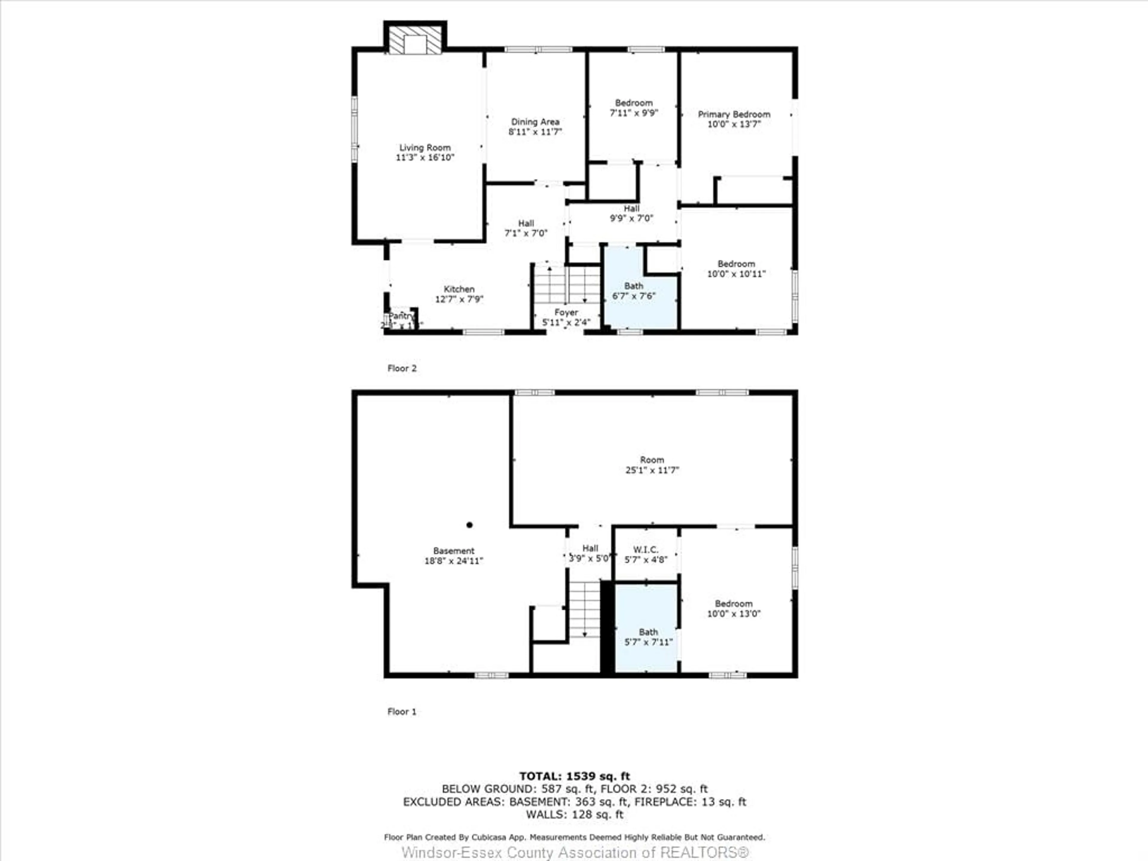 Floor plan for 845 BELLEPERCHE Pl, Windsor Ontario N8S 3C1