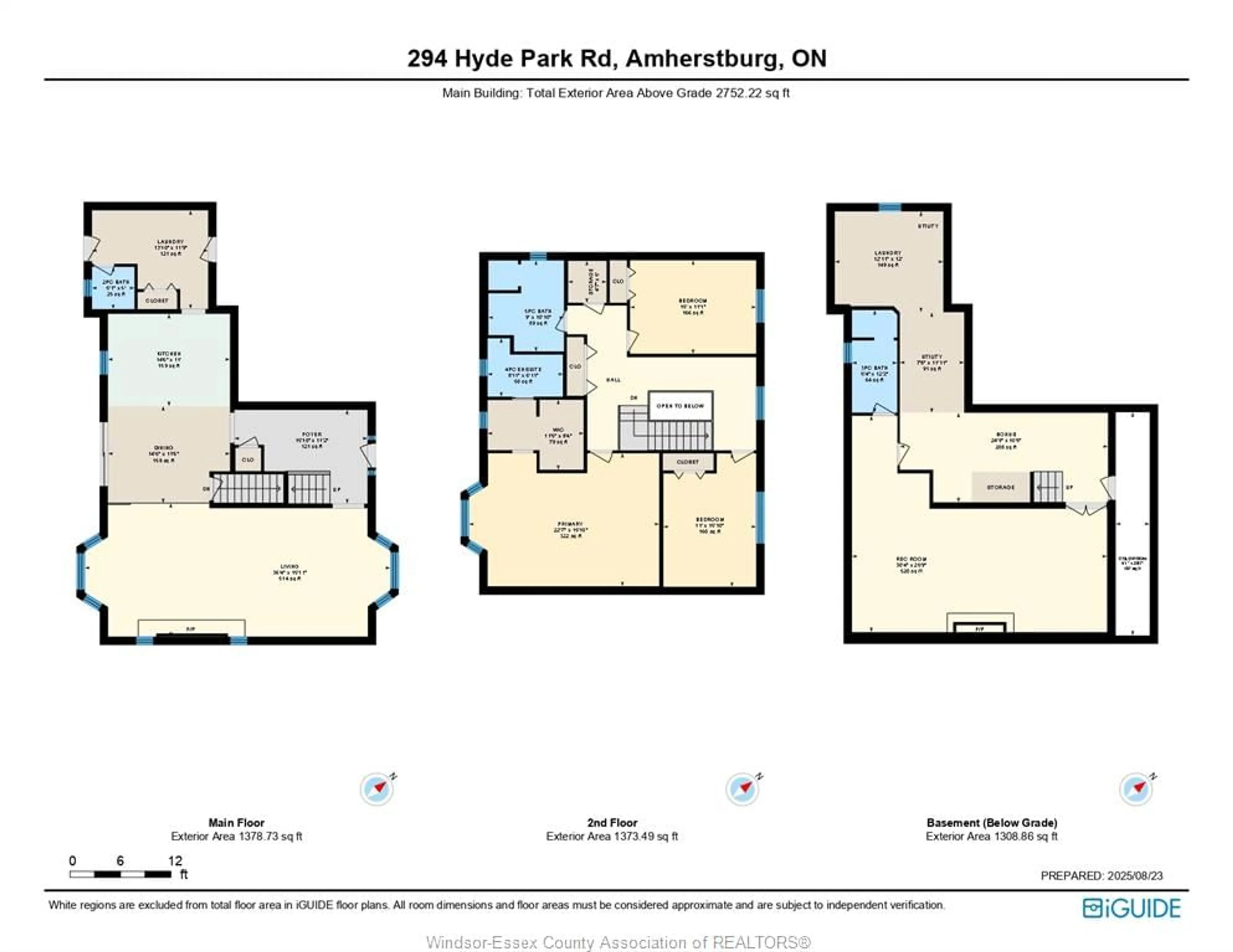 Floor plan for 294 Hyde Park, Amherstburg Ontario N9V 3R3