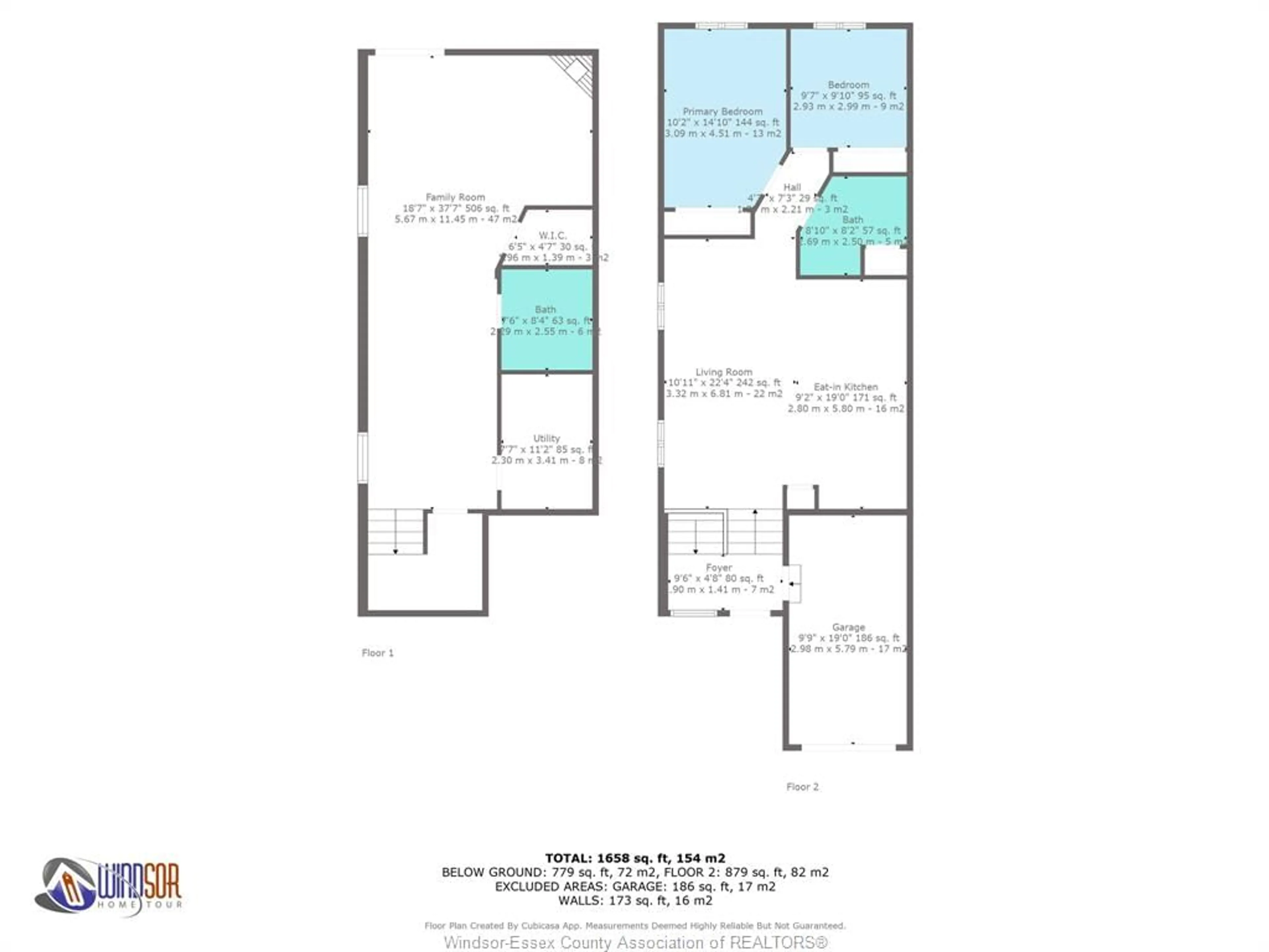 Floor plan for 2271 LAMONT St, Windsor Ontario N9E 4X5
