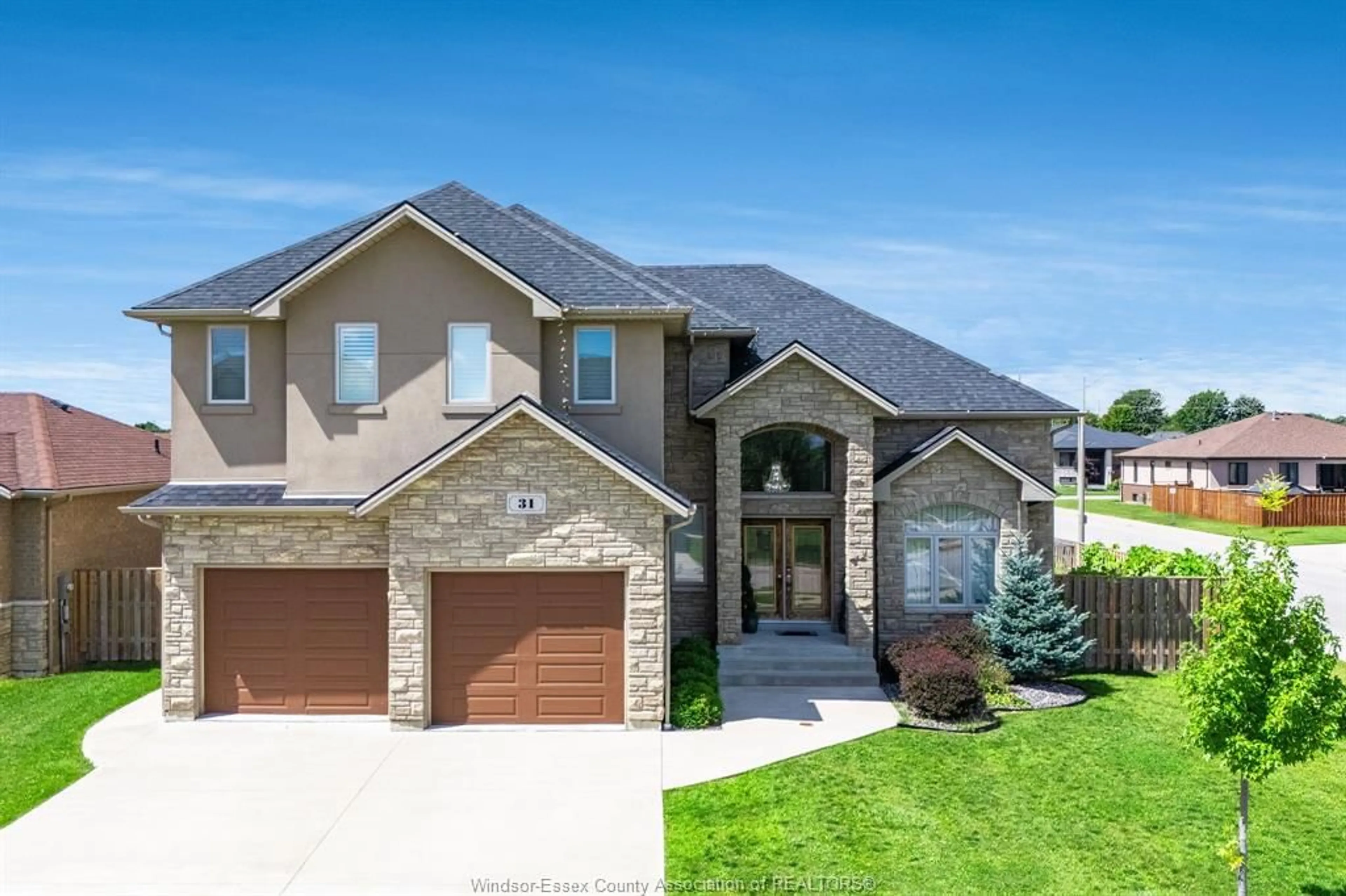 Home with brick exterior material, street for 31 Heathview Trail, Leamington Ontario N8H 0C5