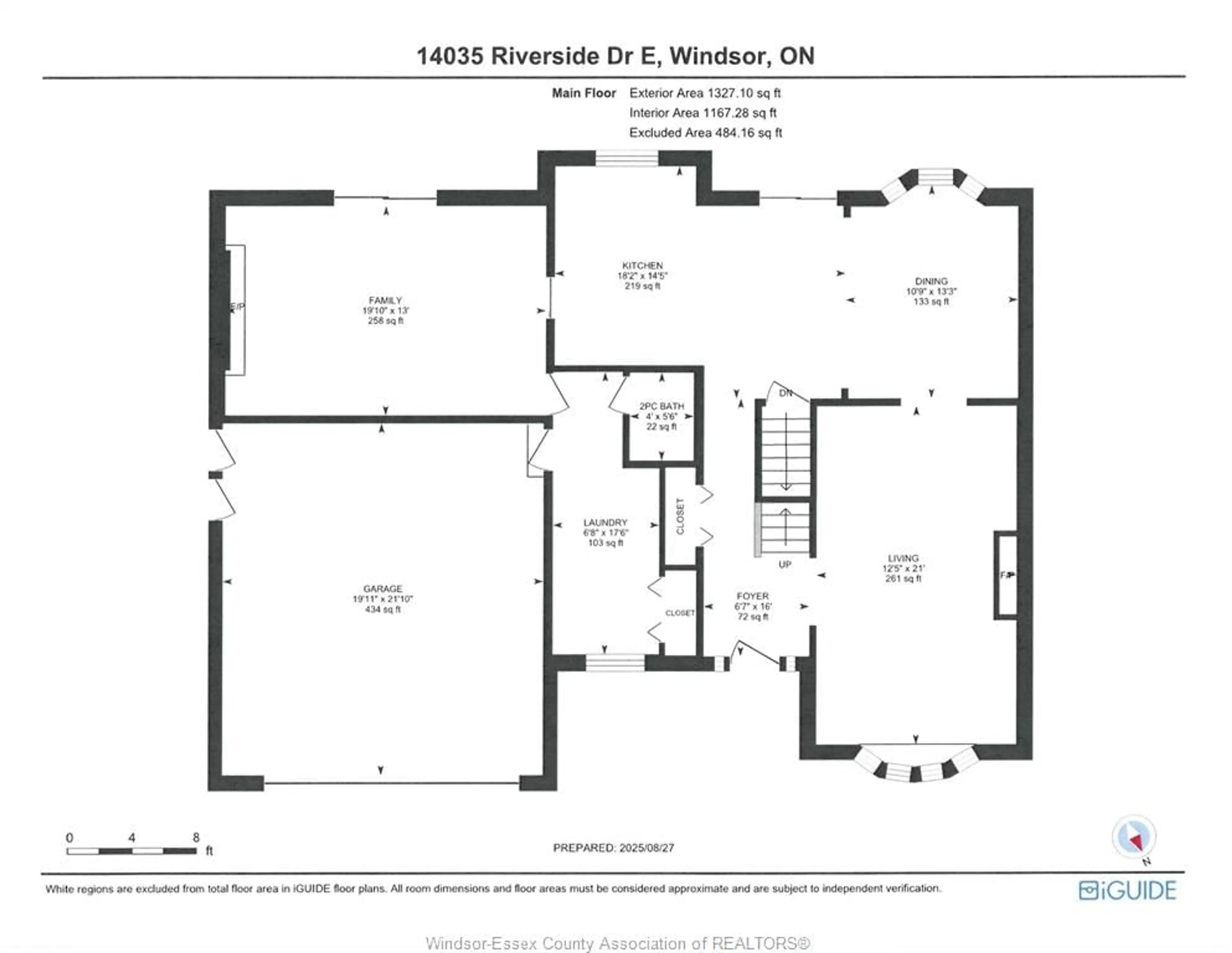 Floor plan for 14035 RIVERSIDE Dr, Tecumseh Ontario N8N 1B7