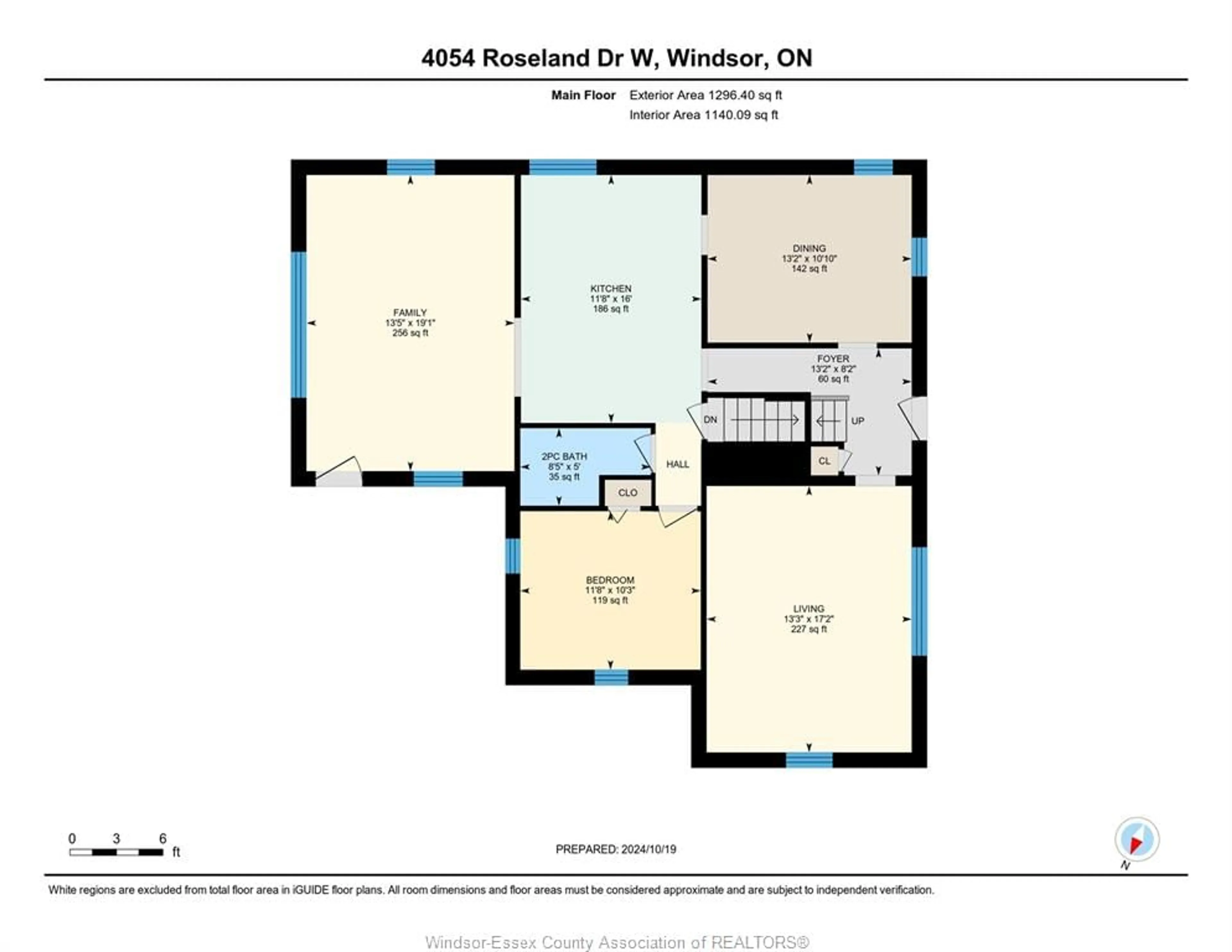 Floor plan for 4054 Roseland Dr, Windsor Ontario N9G 1Z8