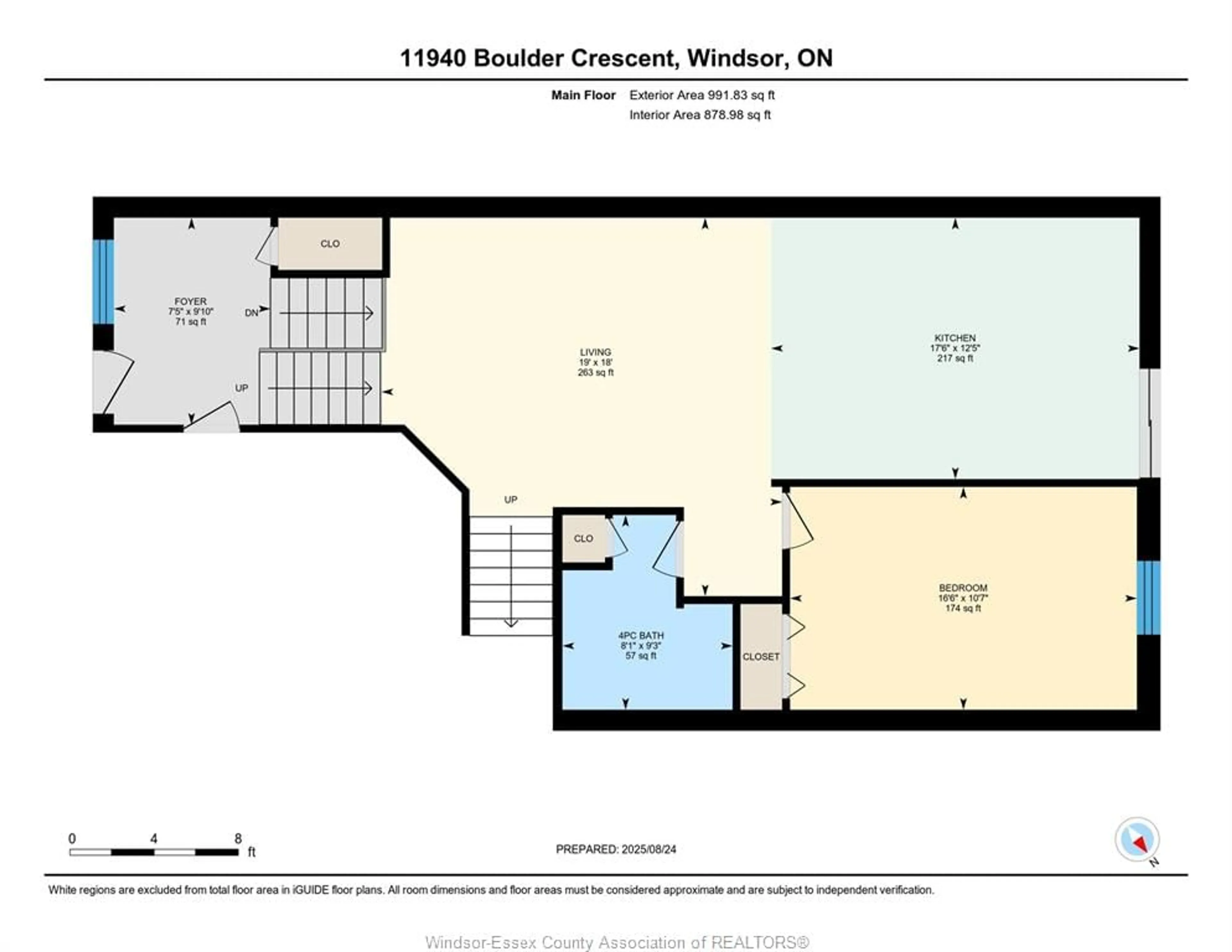 Floor plan for 11940 Boulder Cres, Windsor Ontario N8P 1Z6
