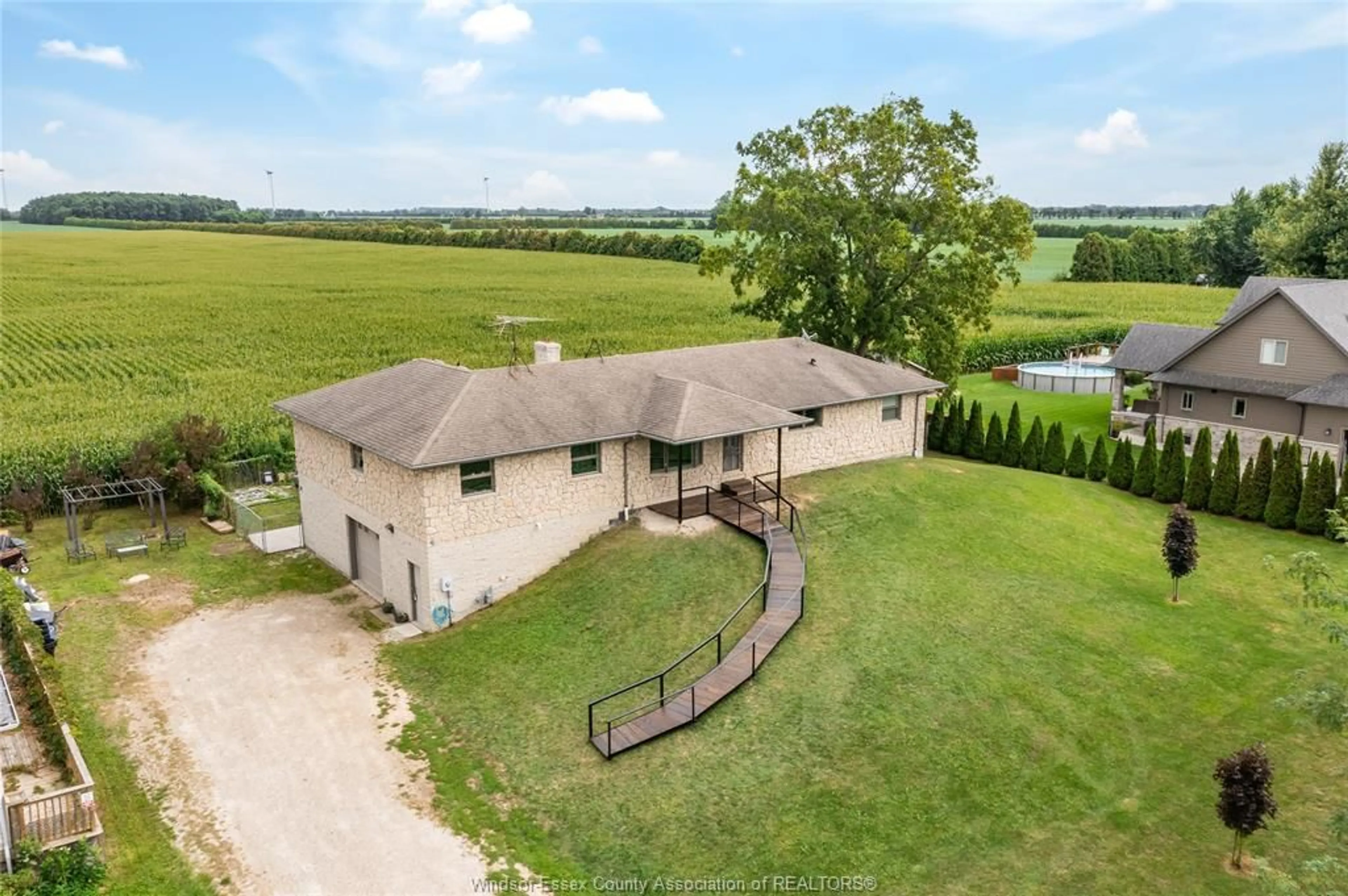 A pic from outside/outdoor area/front of a property/back of a property/a pic from drone, water/lake/river/ocean view for 4317 CONCESSION 4 Rd, Amherstburg Ontario N9V 2Y8