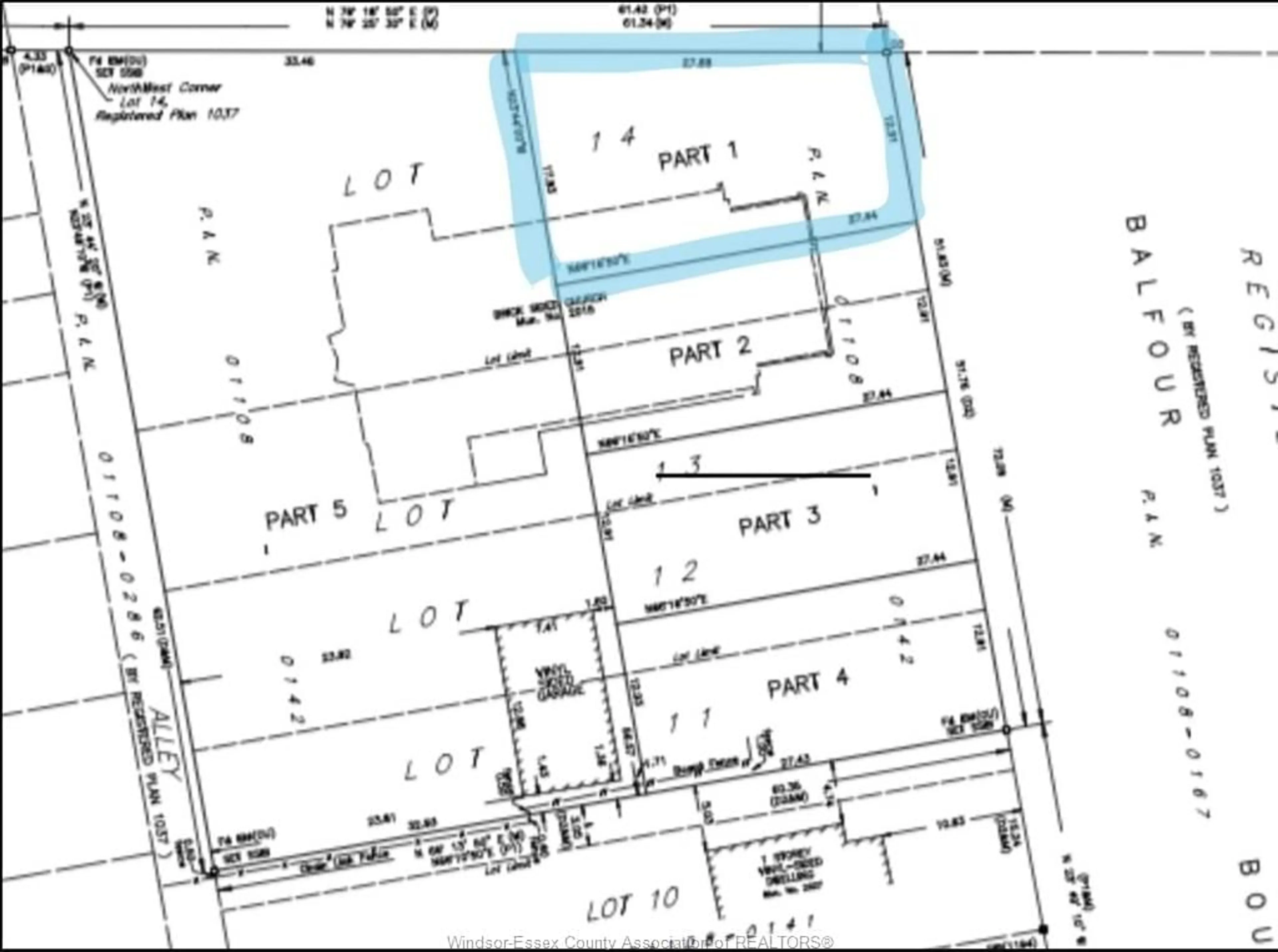 Floor plan for V/L BALFOUR #PT 1, Windsor Ontario N8T 2S6