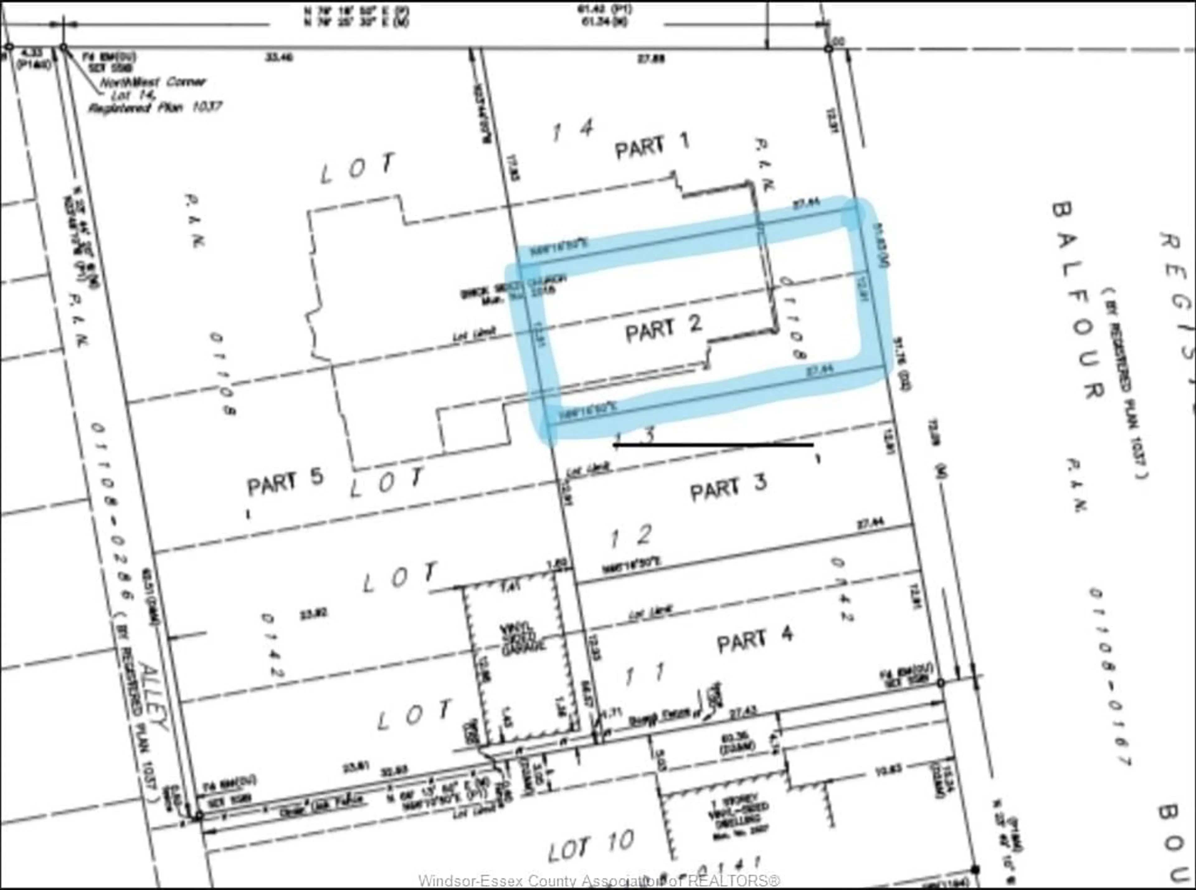 Floor plan for V/L BALFOUR #PT 2, Windsor Ontario N8T 2S6
