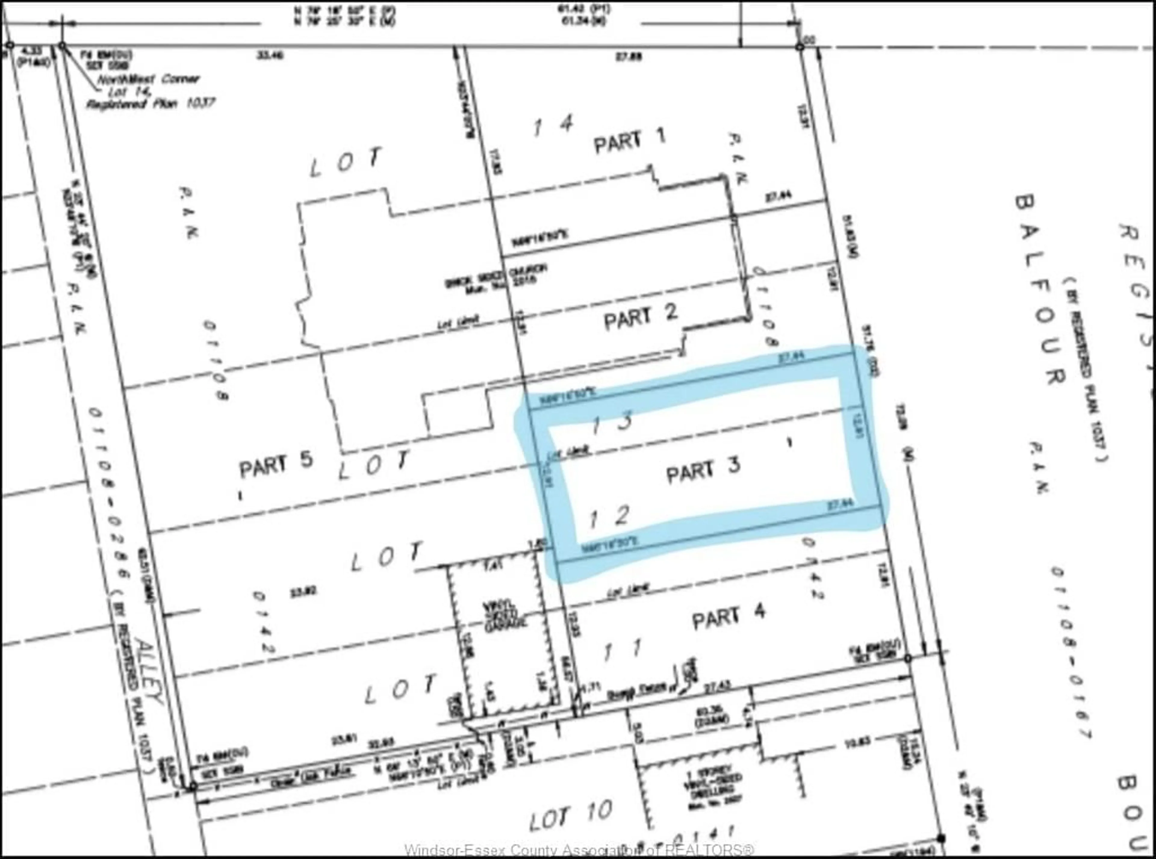 Floor plan for V/L BALFOUR #PT 3, Windsor Ontario N8T 2S6