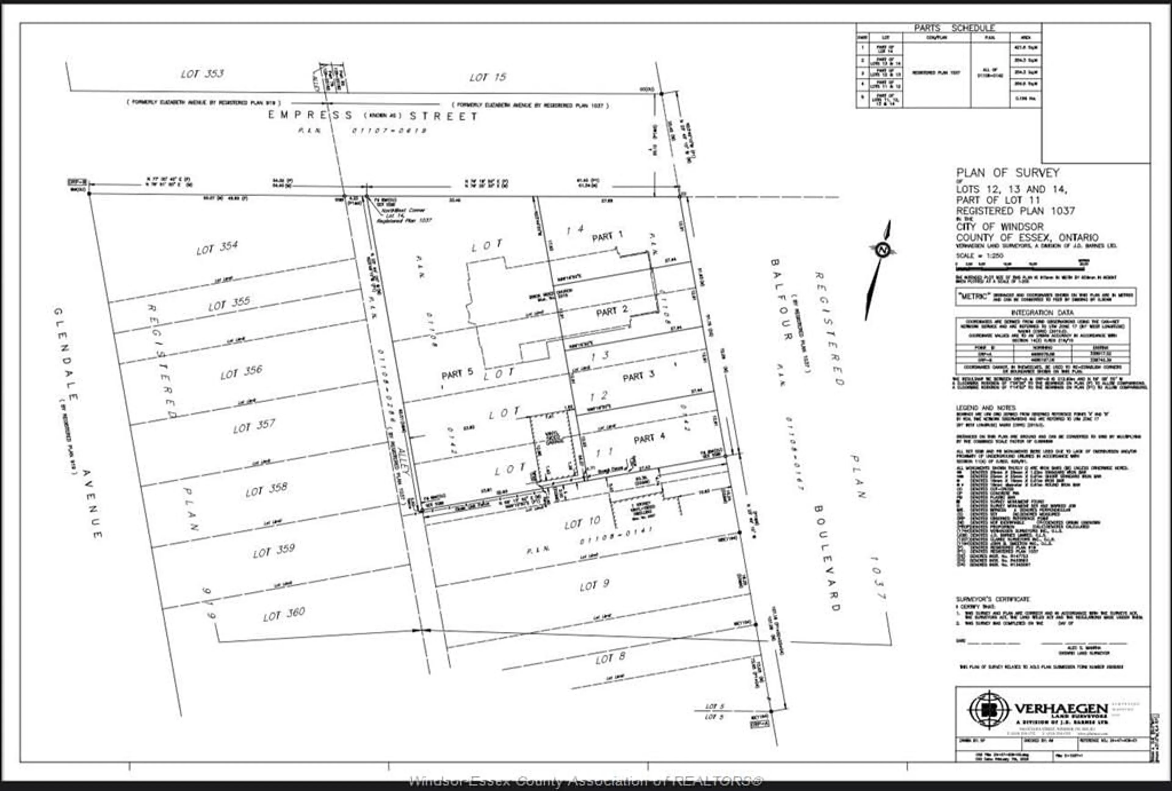Floor plan for V/L BALFOUR #PT 4, Windsor Ontario N8T 2S6