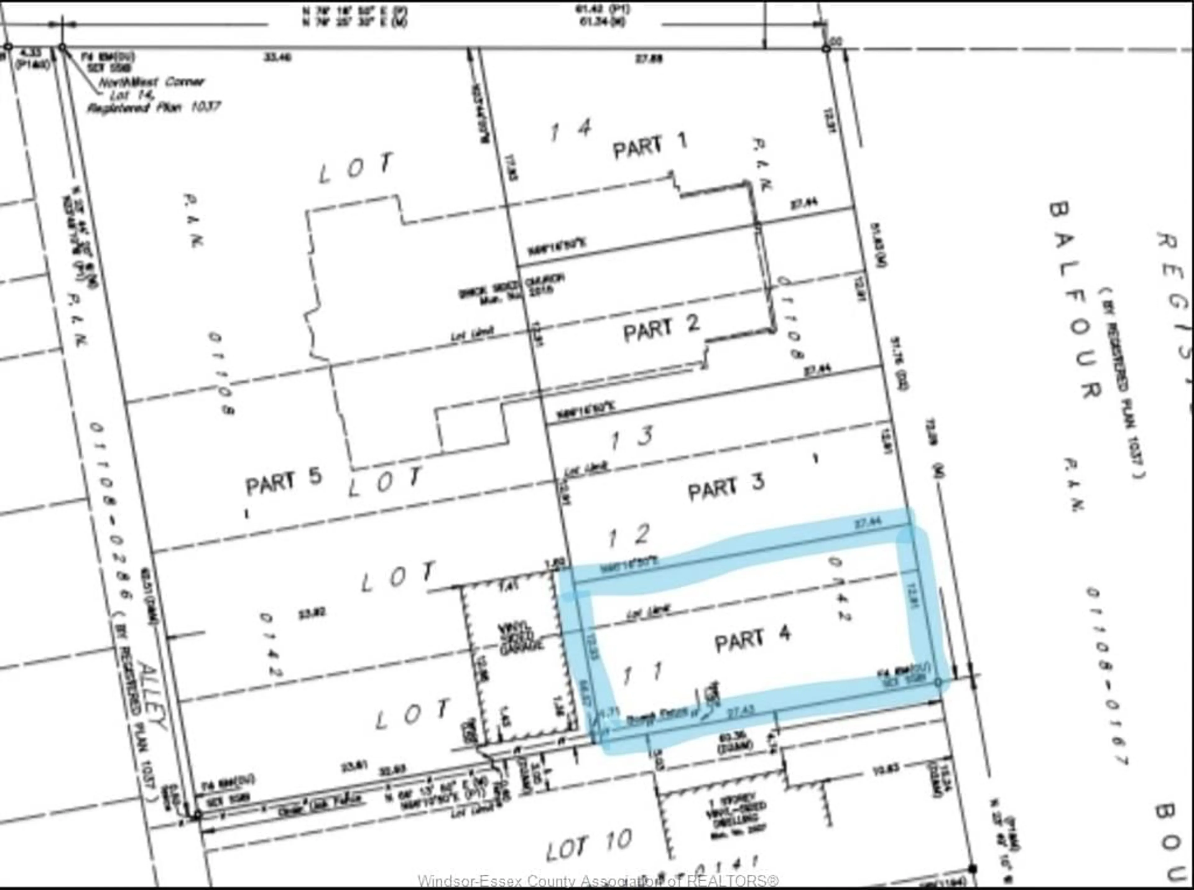 Floor plan for V/L BALFOUR #PT 4, Windsor Ontario N8T 2S6