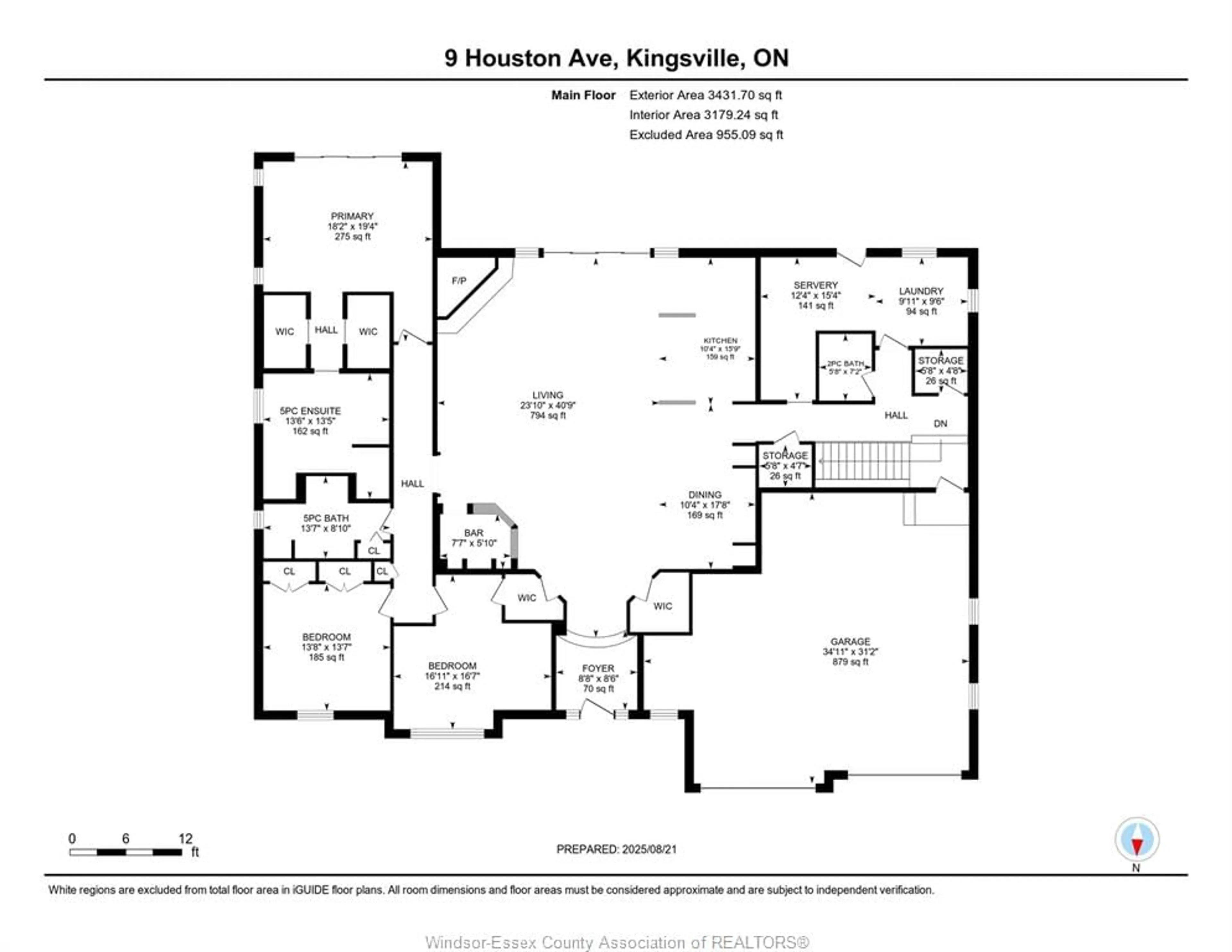 Floor plan for 9 Houston Ave, Kingsville Ontario N9Y 0C7