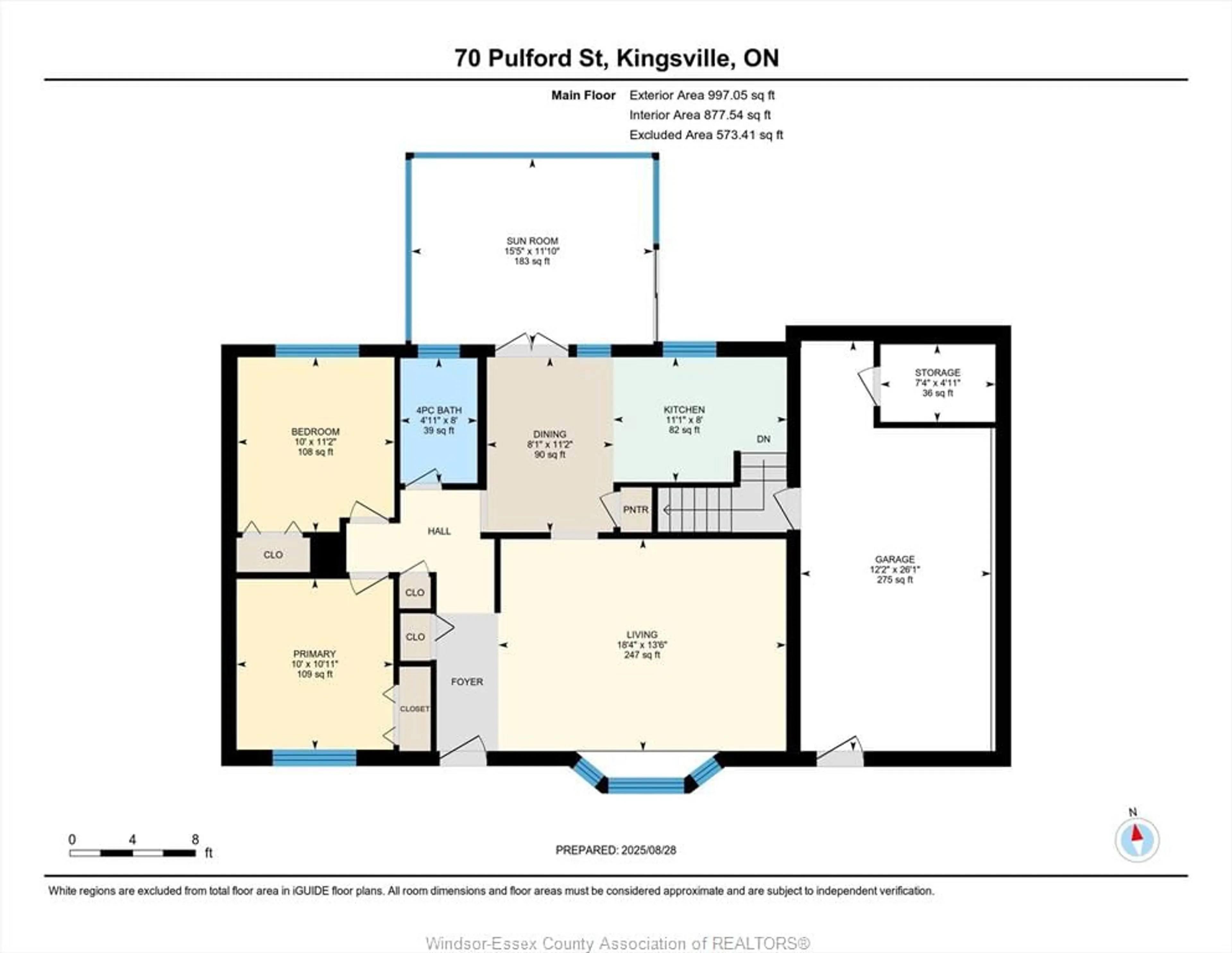 Floor plan for 70 PULFORD St, Kingsville Ontario N9Y 1B4