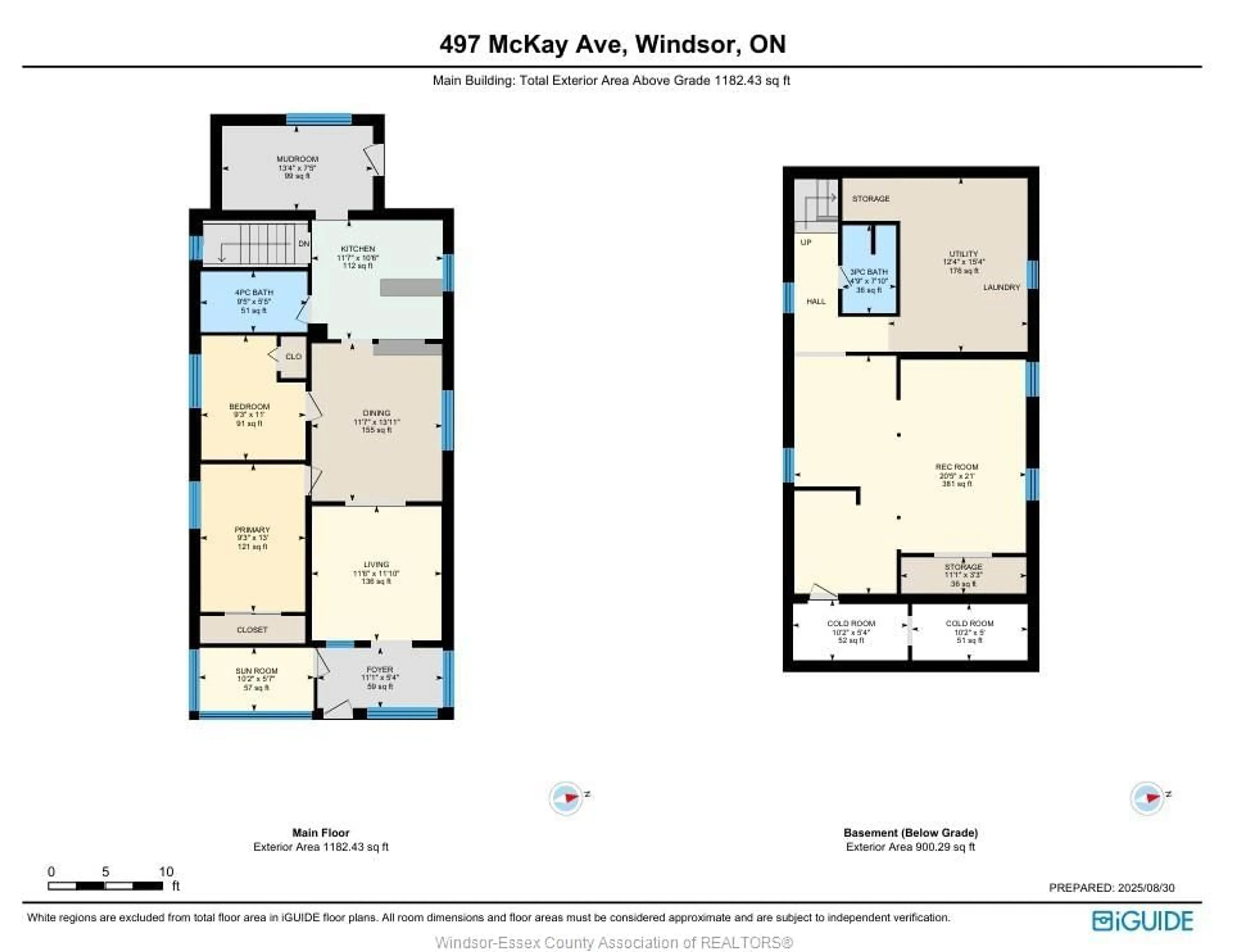 Floor plan for 497 MCKAY Ave, Windsor Ontario N9B 1Z7