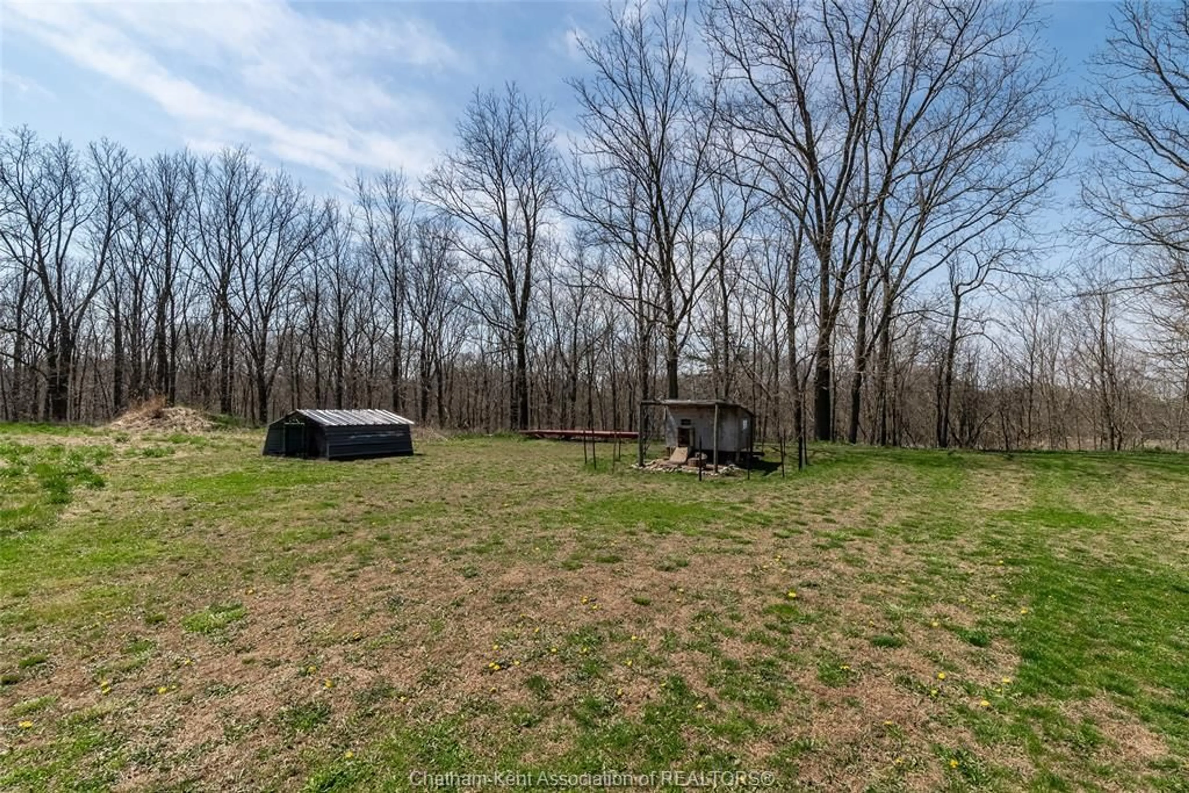 A pic from outside/outdoor area/front of a property/back of a property/a pic from drone, forest/trees view for 1357 SMITH FALLS Rd, Dawn-Euphemia Ontario N0P 1C0