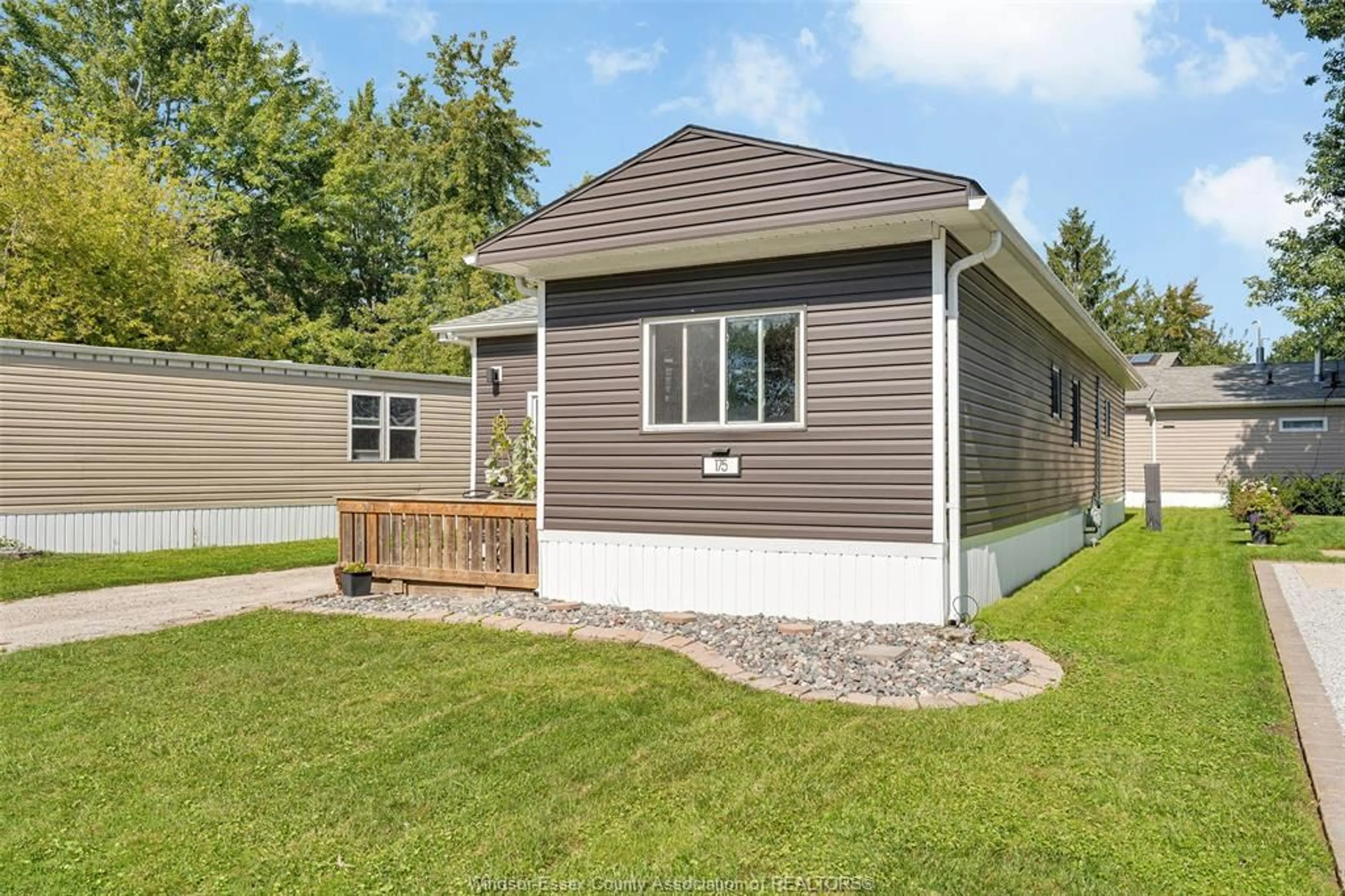 Home with vinyl exterior material, street for 175 NEIL Crt, Essex Ontario N8M 2A7