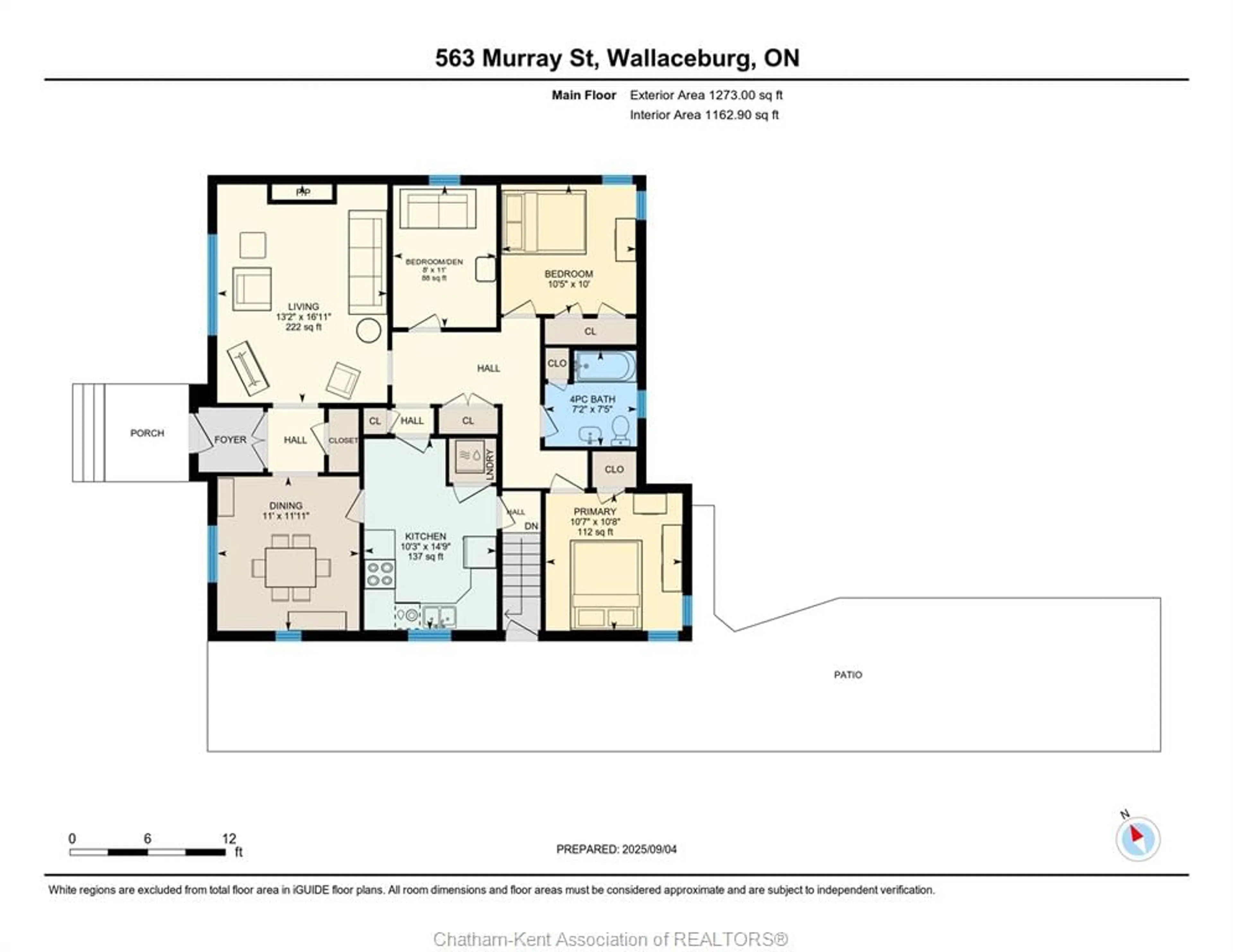 Floor plan for 563 MURRAY St, Wallaceburg Ontario N8A 1V9