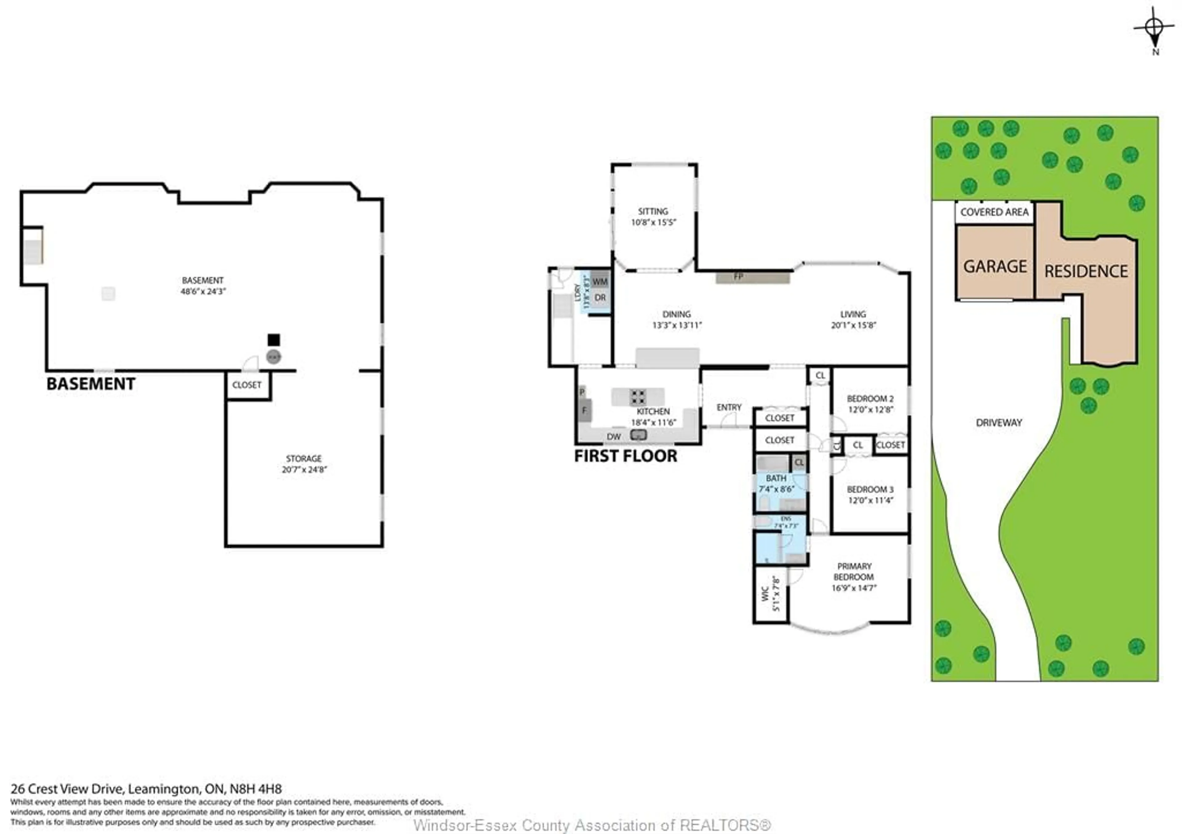 Floor plan for 26 CREST VIEW Dr, Leamington Ontario N8H 4H8