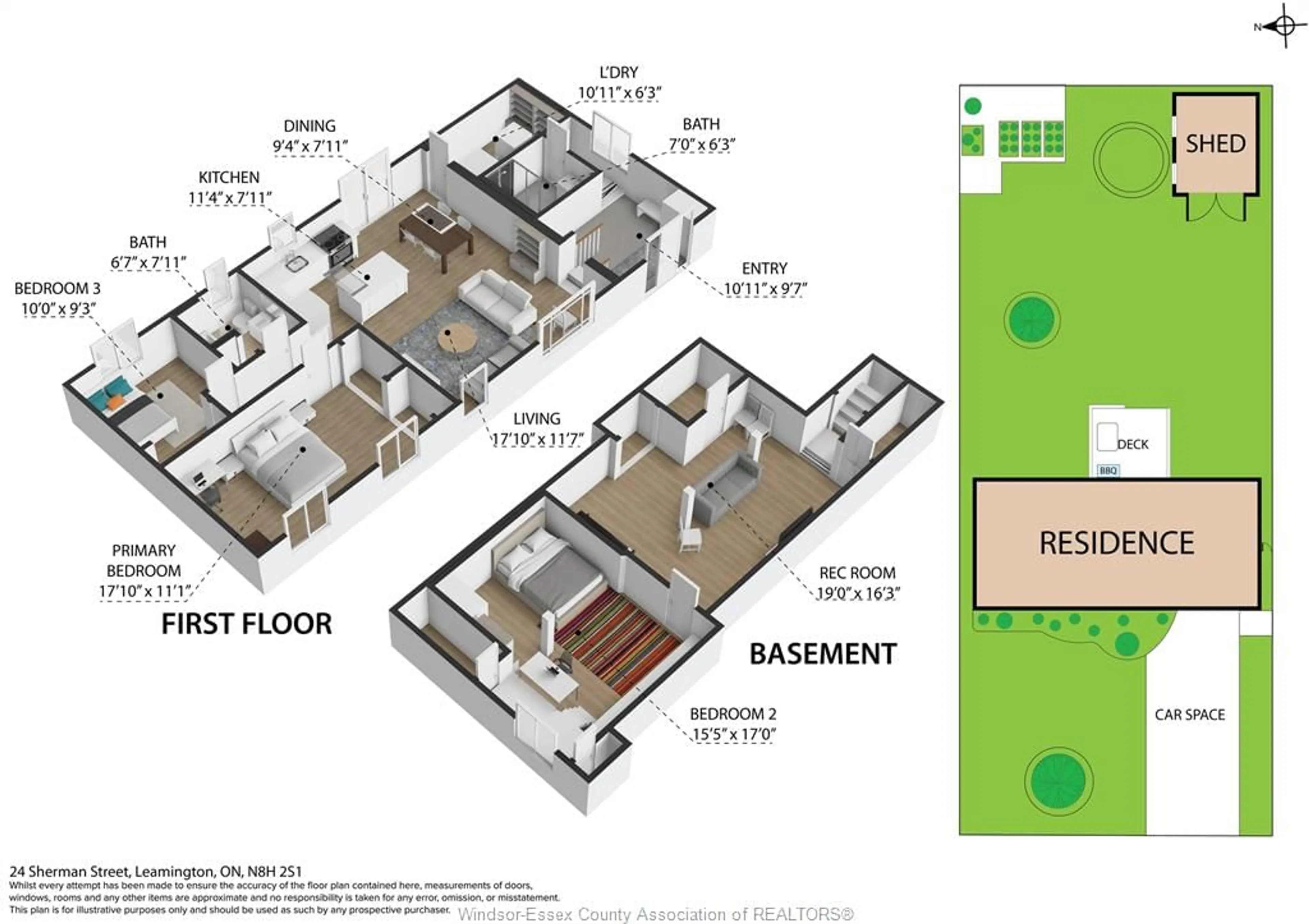 Floor plan for 24 SHERMAN, Leamington Ontario N8H 2S1