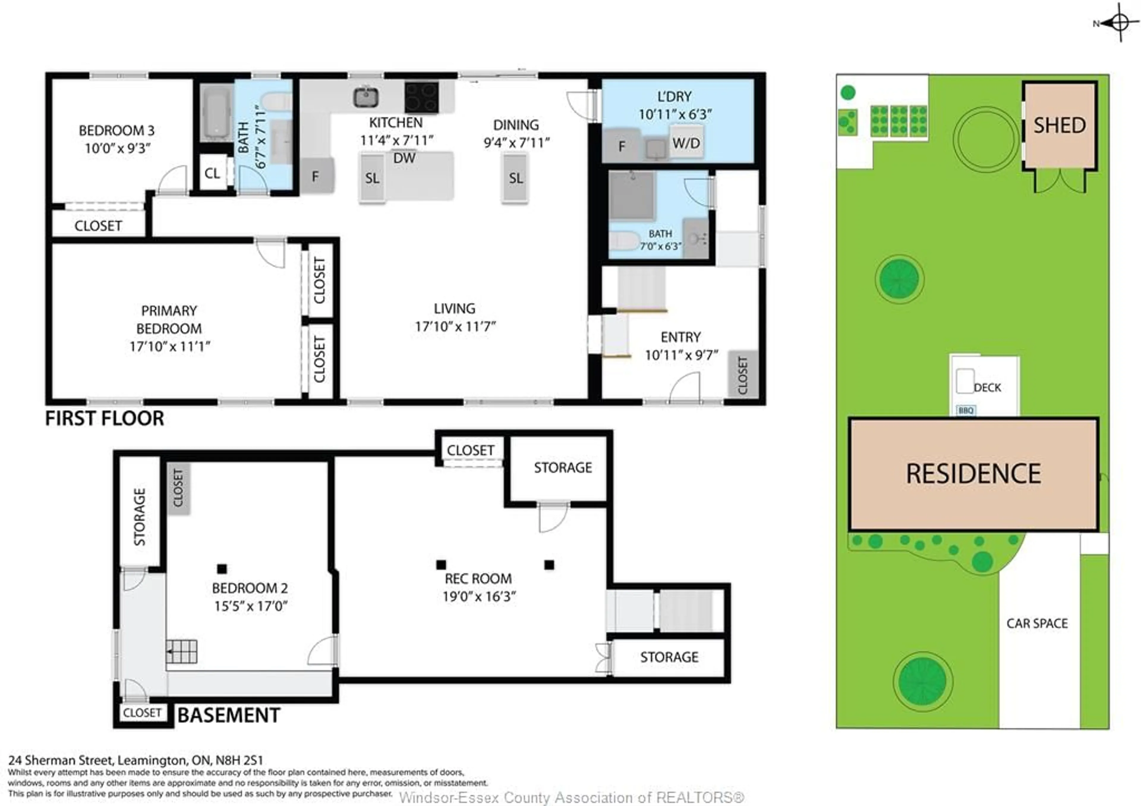 Floor plan for 24 SHERMAN, Leamington Ontario N8H 2S1
