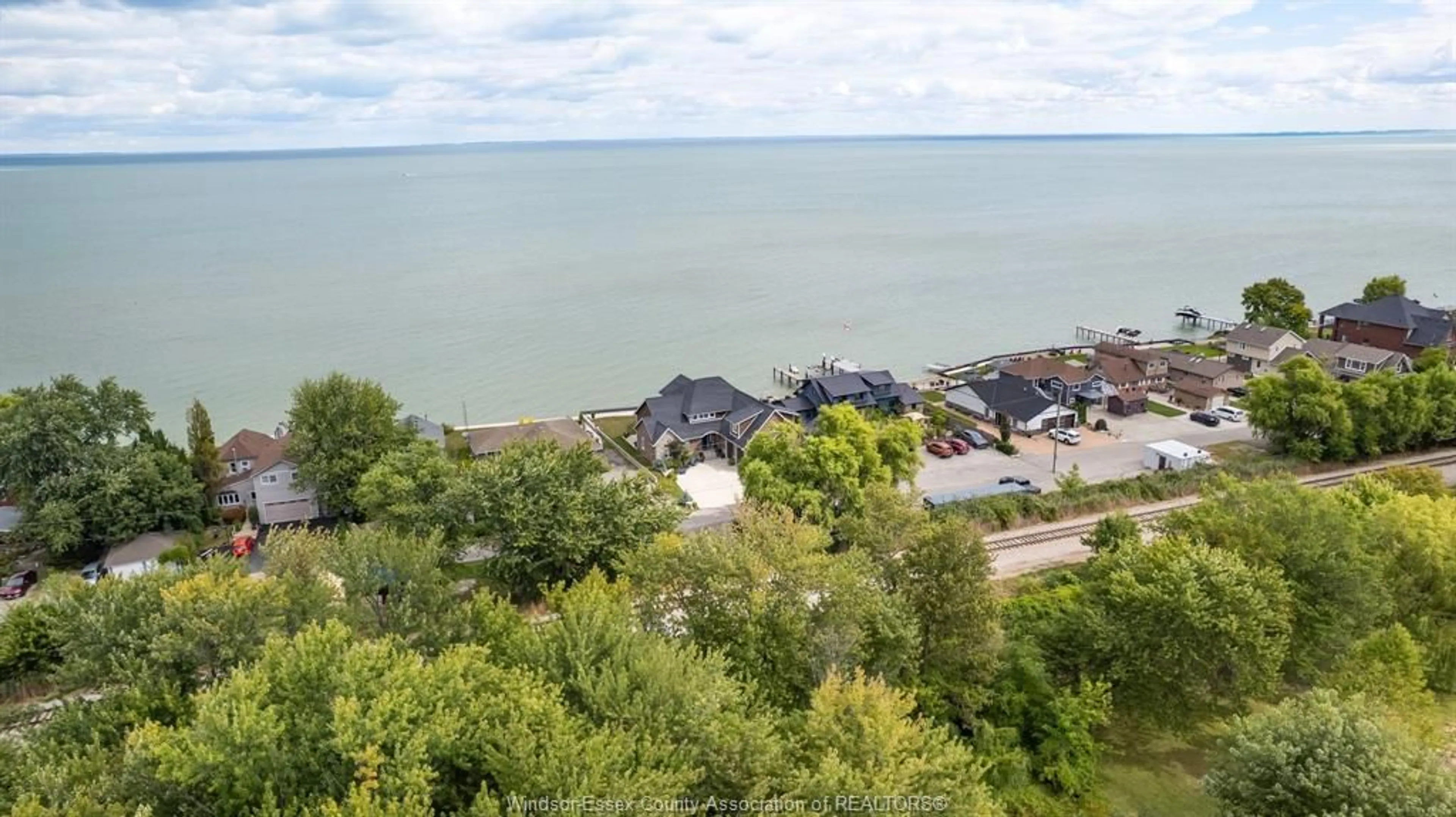 A pic from outside/outdoor area/front of a property/back of a property/a pic from drone, water/lake/river/ocean view for 1322 Shoreline, Lakeshore Ontario N0R 1A0