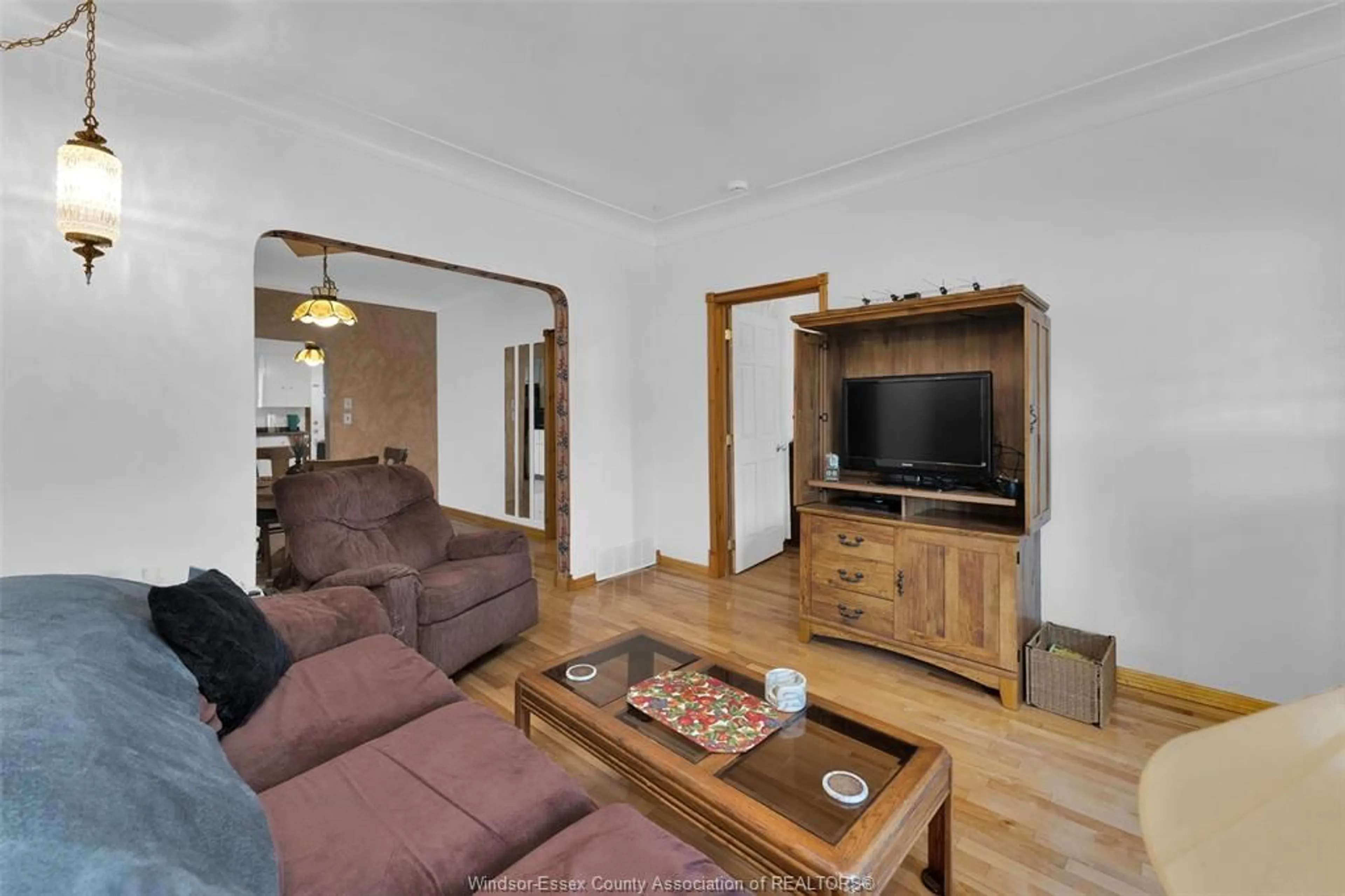 Living room with furniture, wood/laminate floor for 369 PIERRE Ave, Windsor Ontario N9A 2J7