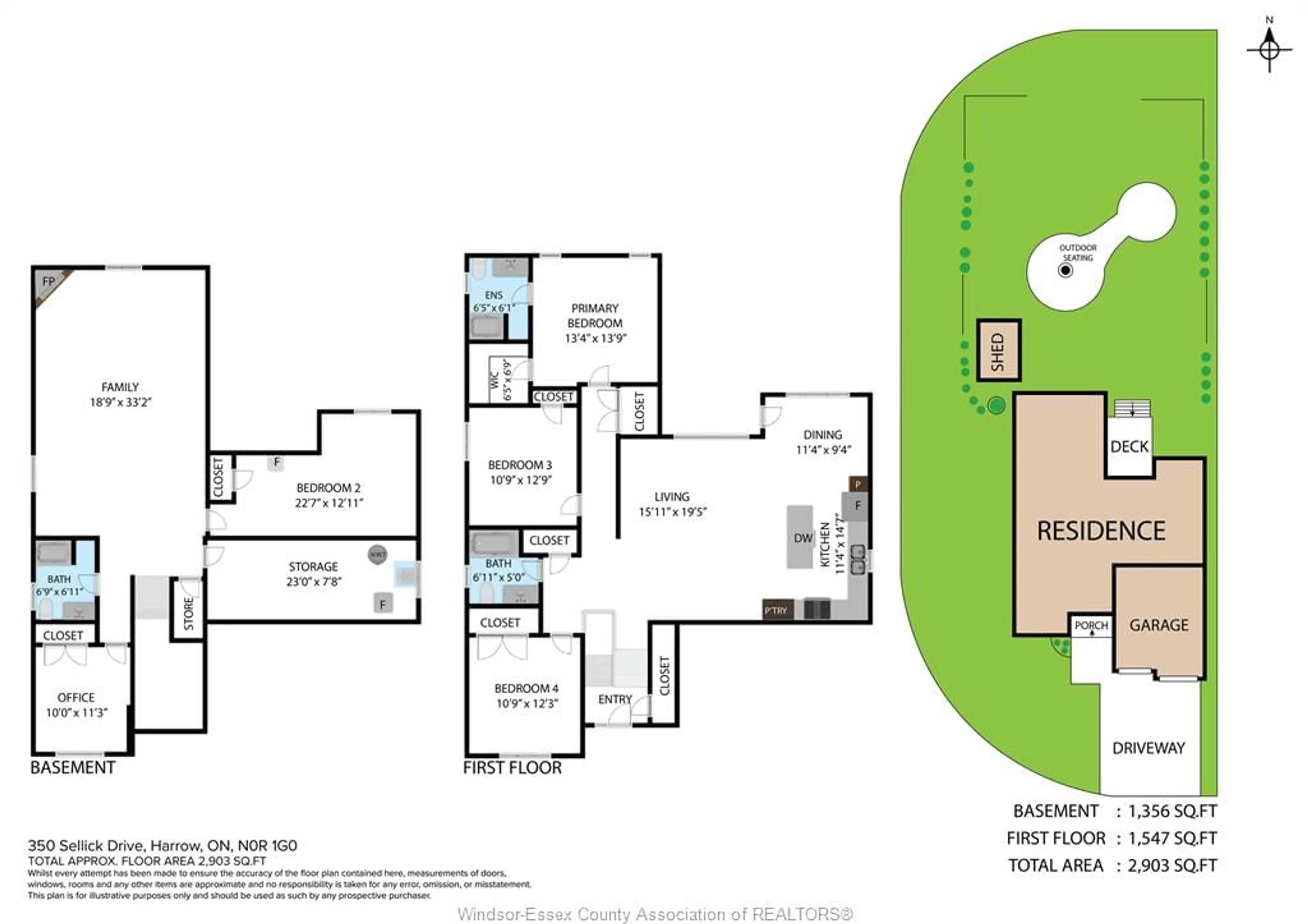 Floor plan for 350 SELLICK Dr, Harrow Ontario N0R 1G0